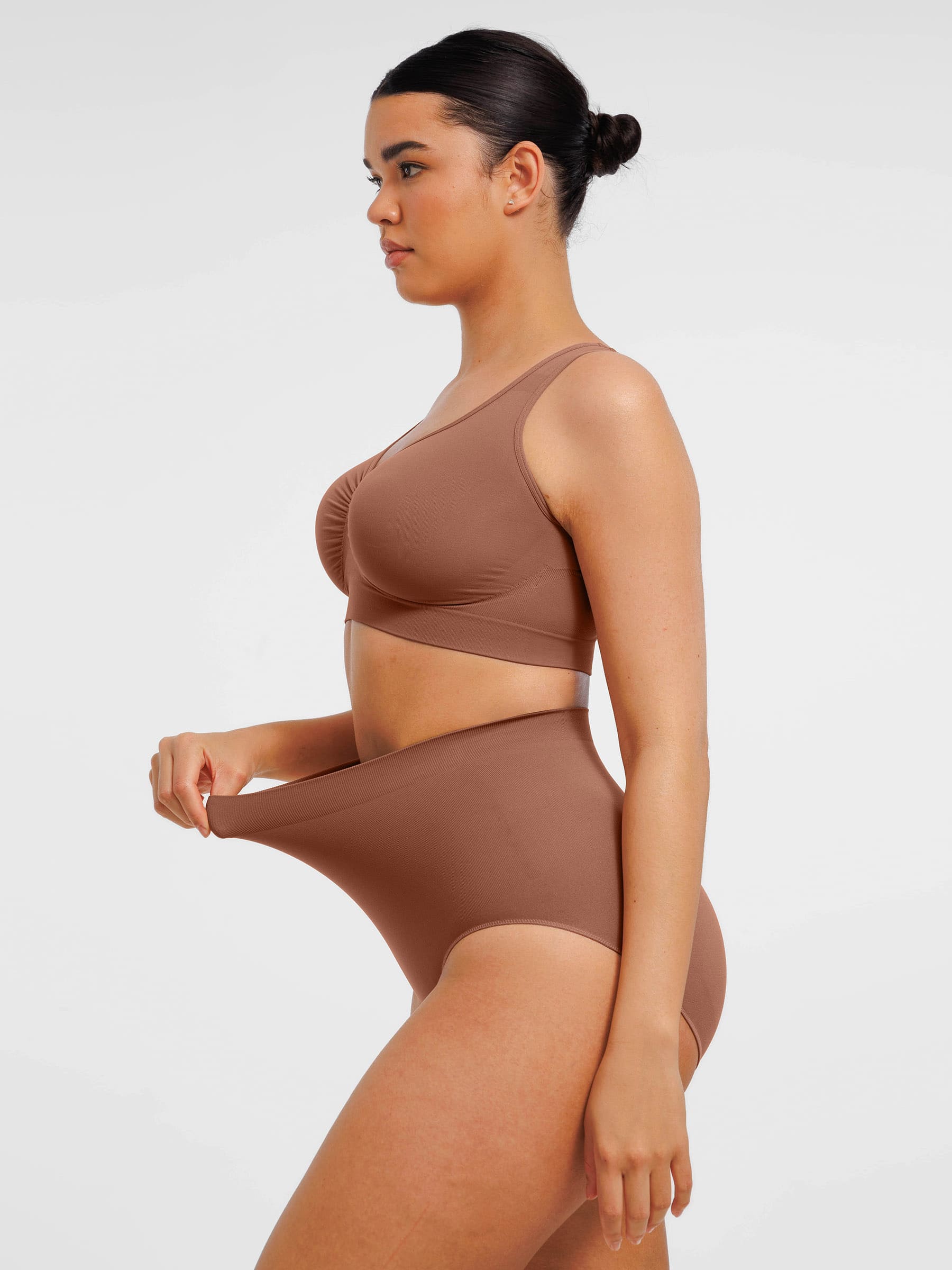 Shapevive Seamless Wide Straps Bra & Seamless Tummy Control Brief Set