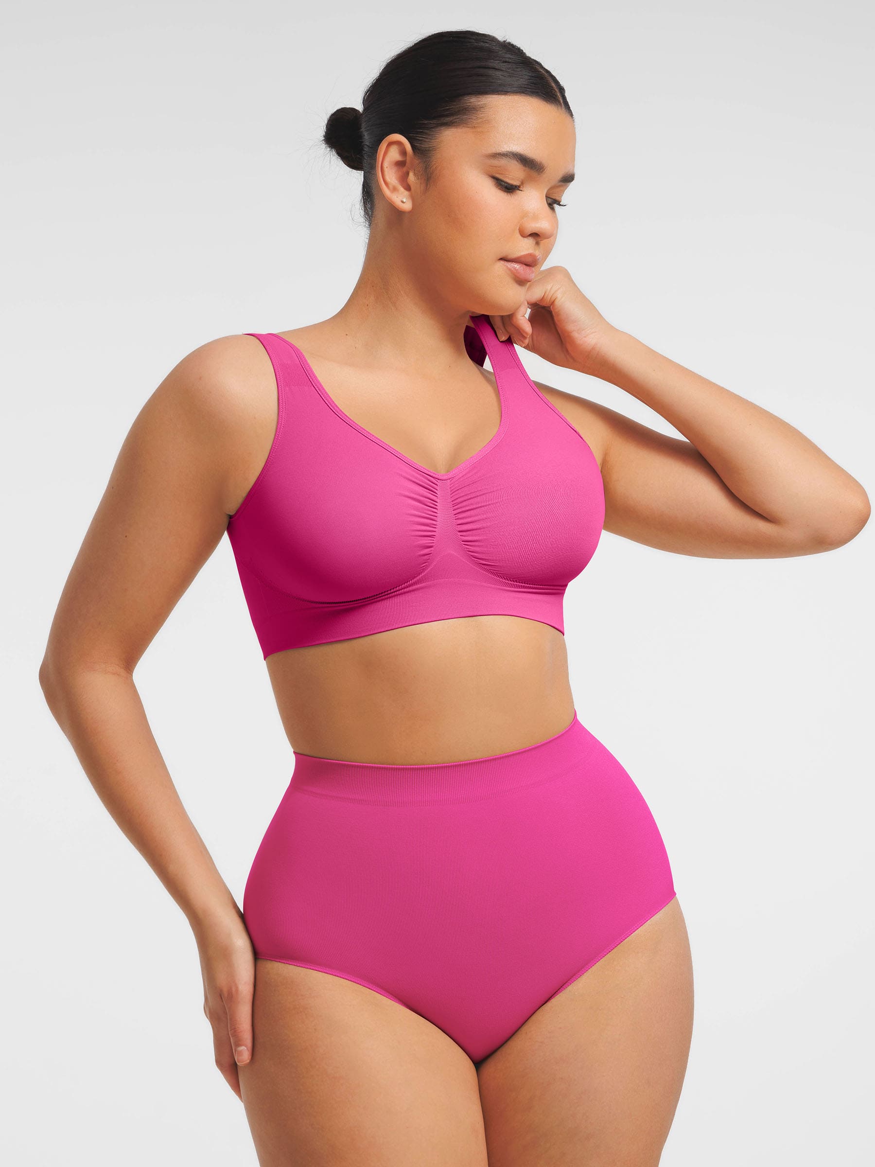 Shapevive Seamless Wide Straps Bra & Seamless Tummy Control Brief Set