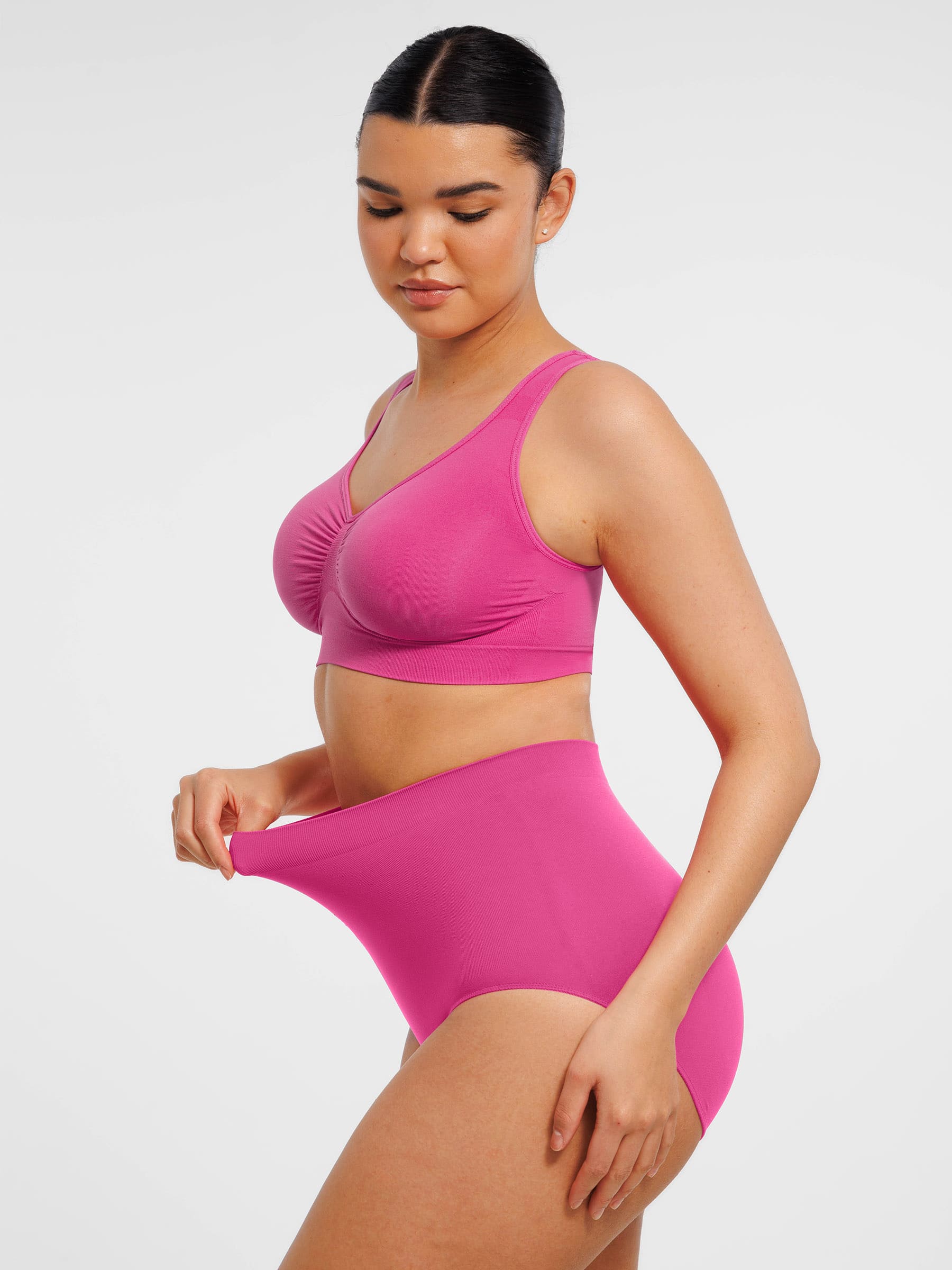 Shapevive Seamless Wide Straps Bra & Seamless Tummy Control Brief Set