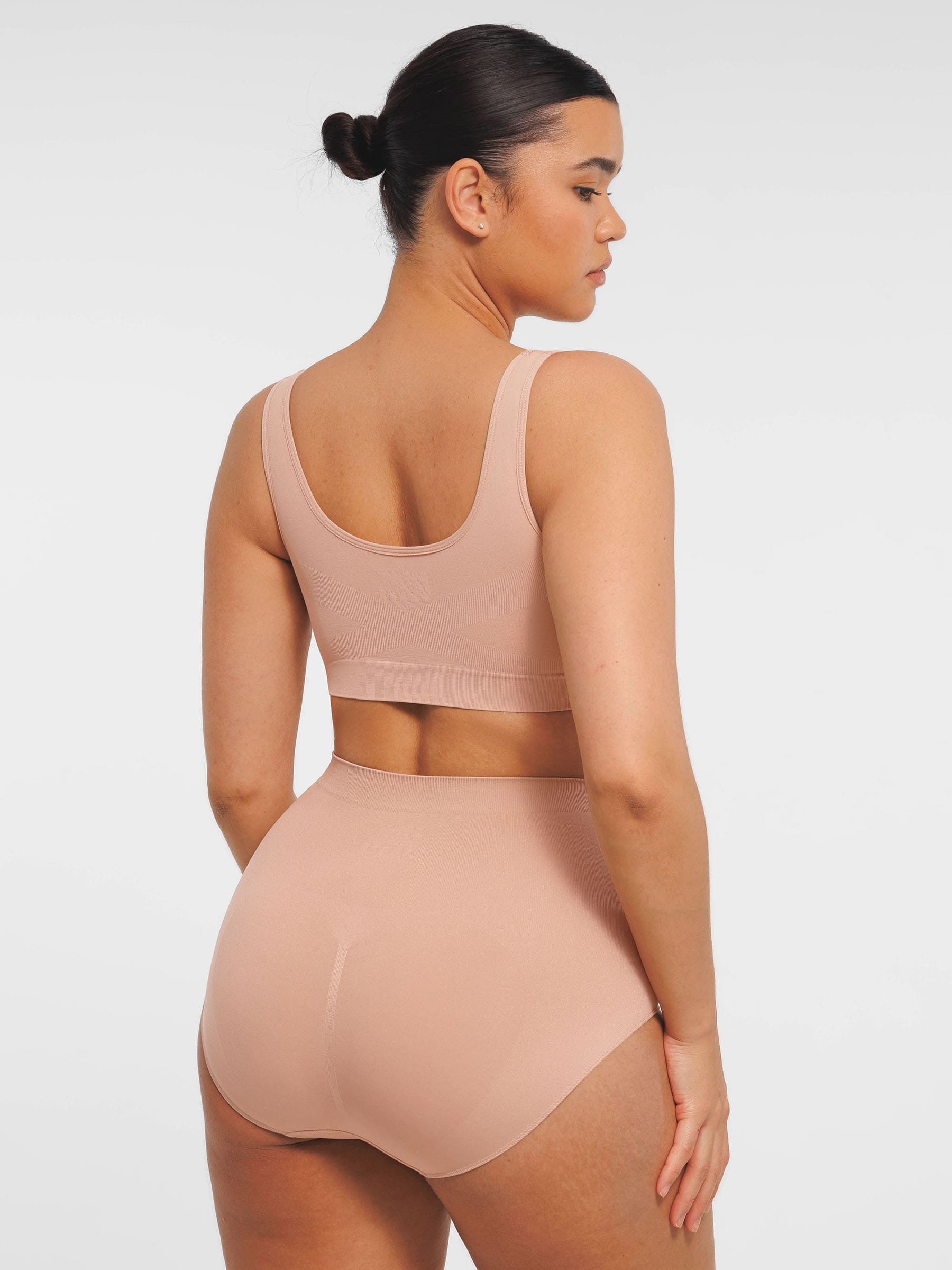 Shapevive Seamless Wide Straps Bra & Seamless Tummy Control Brief Set