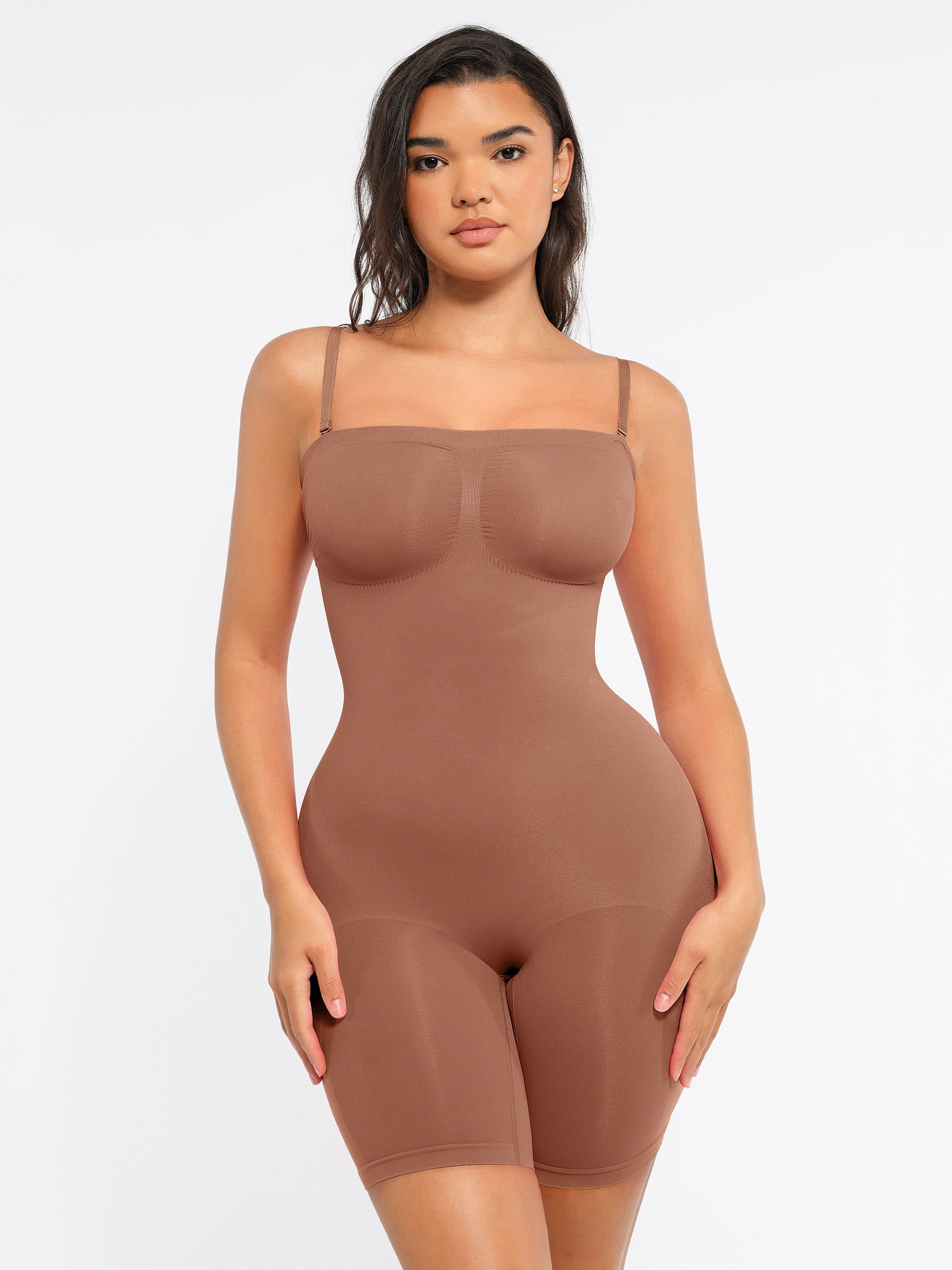 Shapevive Strapless Seamless Bodysuit with Removable Straps
