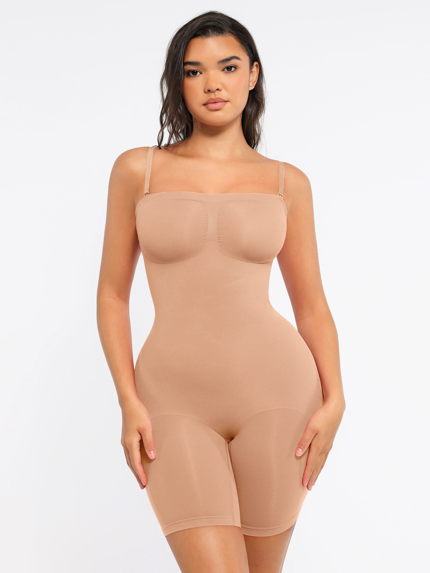 Shapevive Strapless Seamless Bodysuit with Removable Straps