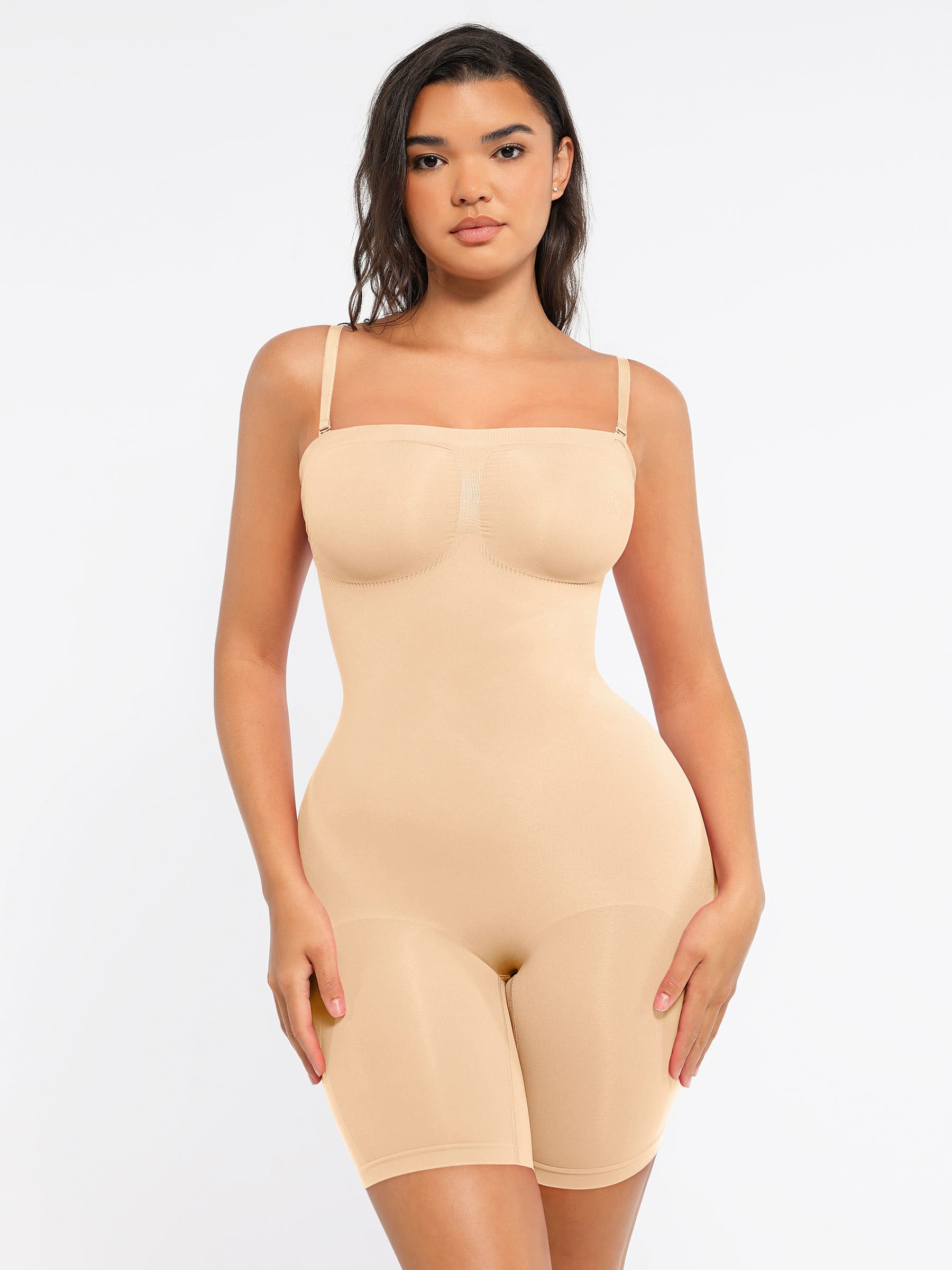 Shapevive Strapless Seamless Bodysuit with Removable Straps