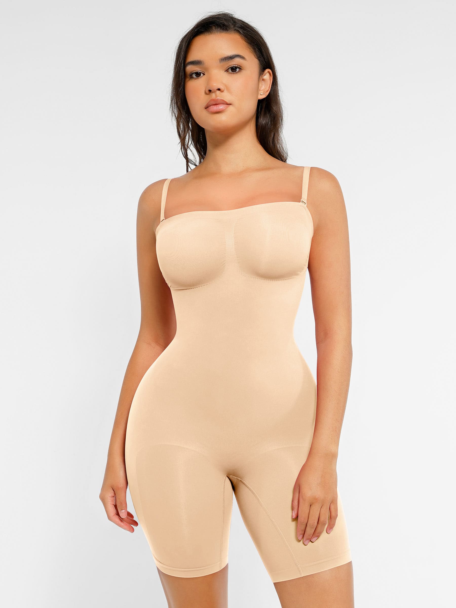 Shapevive Strapless Seamless Bodysuit with Removable Straps