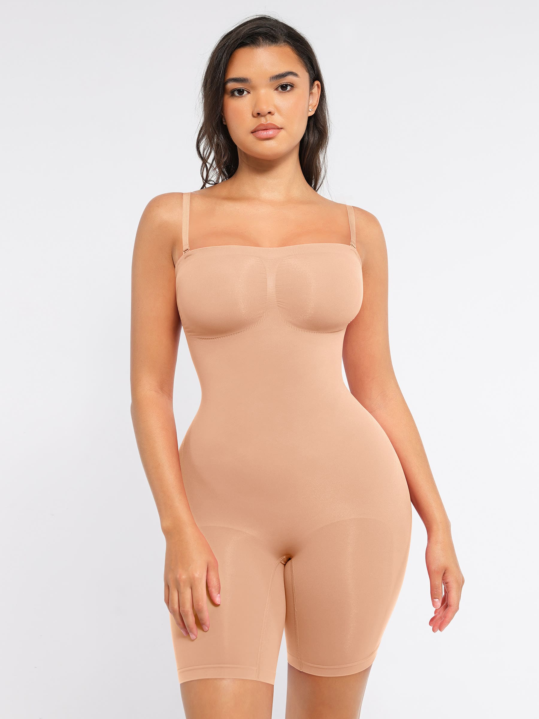 Shapevive Strapless Seamless Bodysuit with Removable Straps