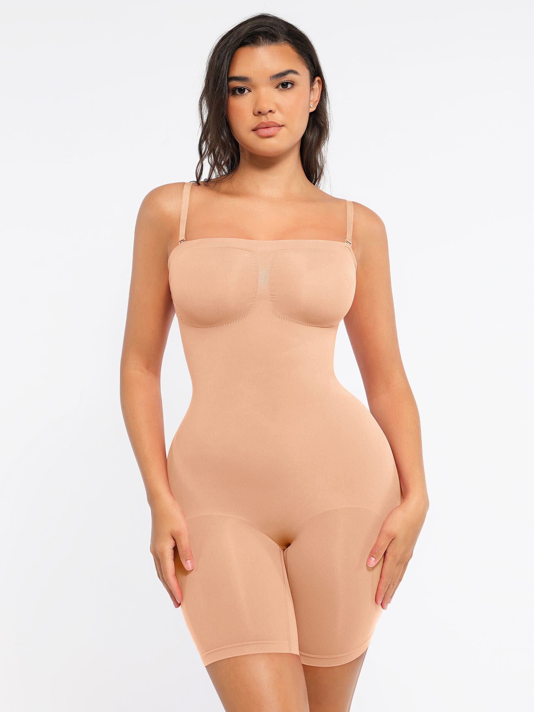 Shapevive Strapless Seamless Bodysuit with Removable Straps