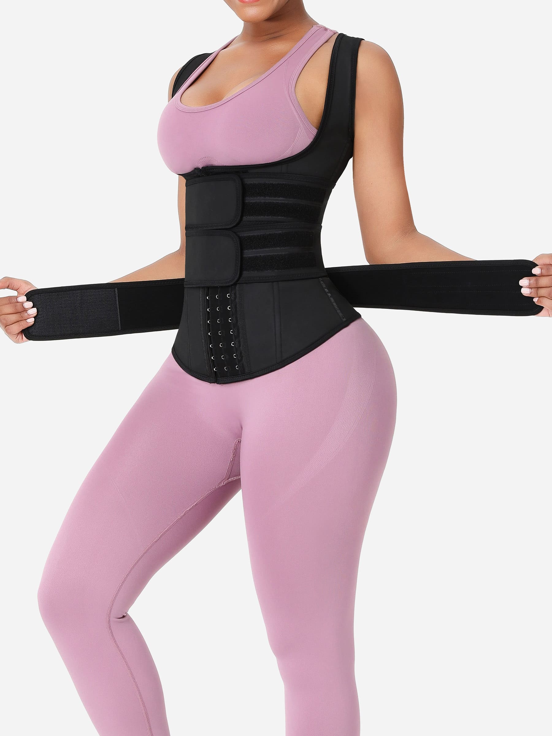 Shapevive Triple Belt Rubber Vest Sport Girdle Waist Trainer