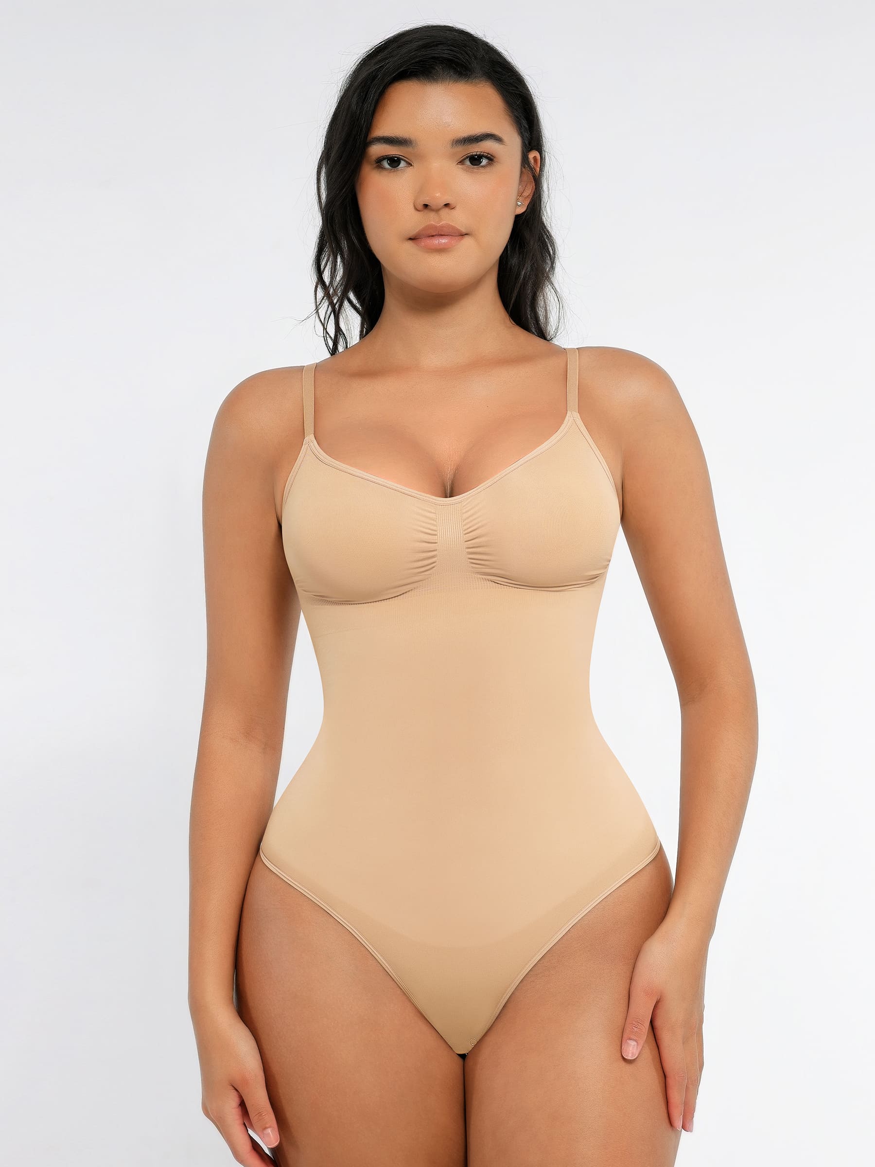 Shapevive Tummy Control Seamless Thong Bodysuit