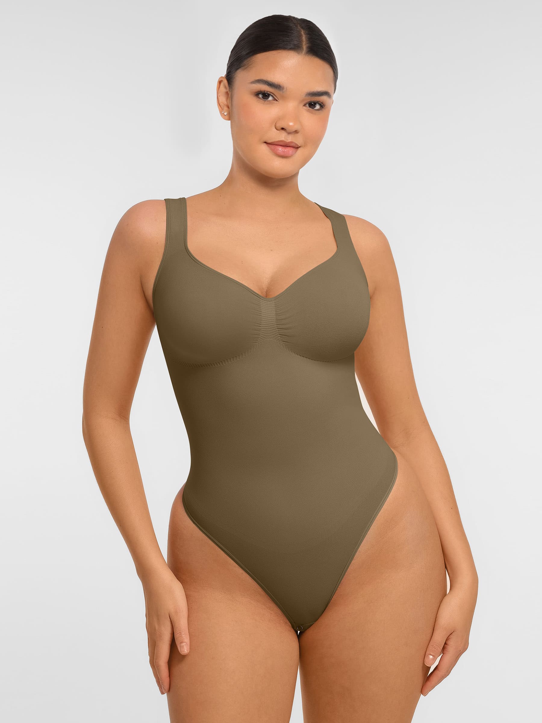 Shapevive Tummy Control Seamless Wide Strap Bodysuit
