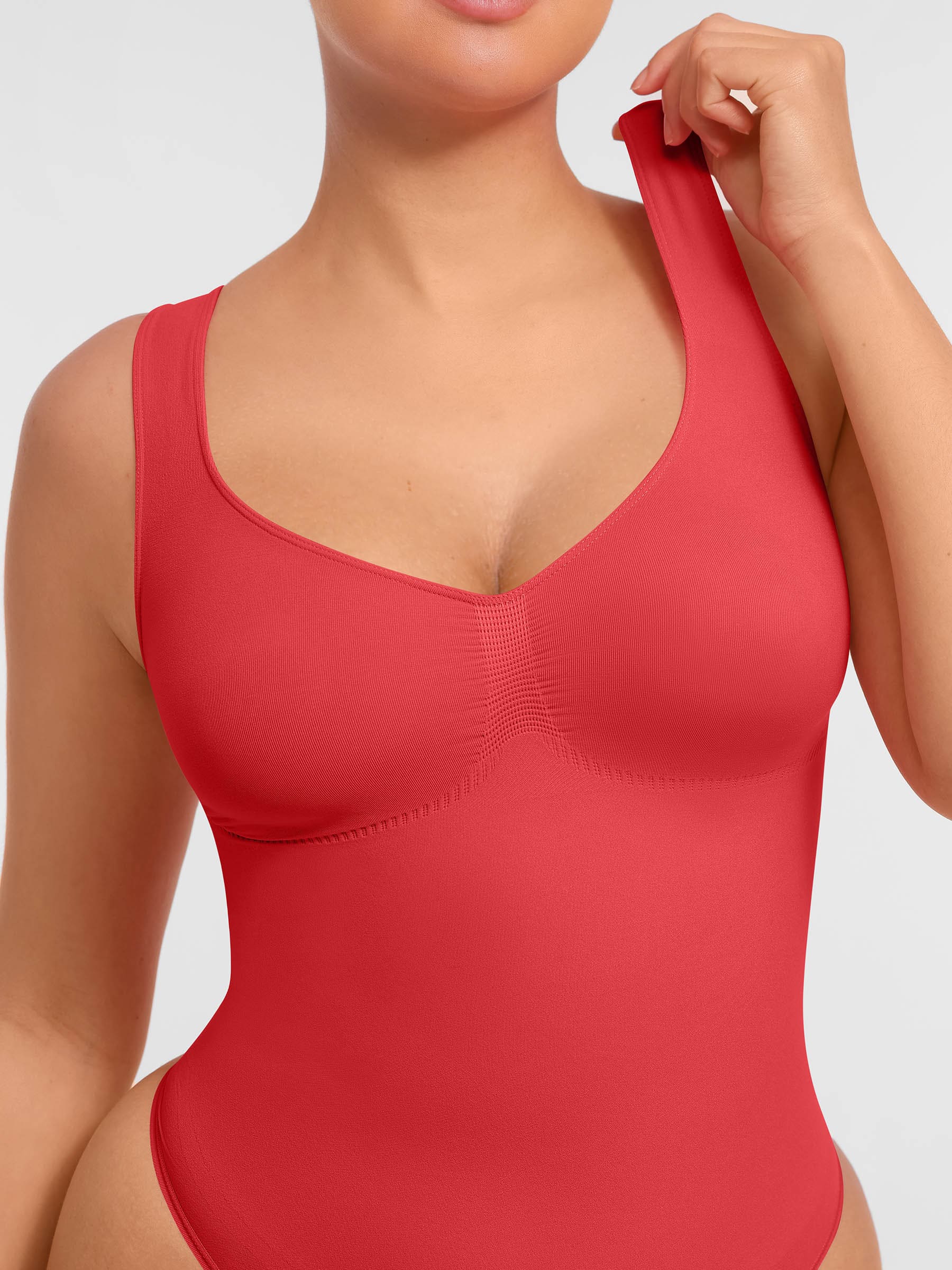 Shapevive Tummy Control Seamless Wide Strap Bodysuit