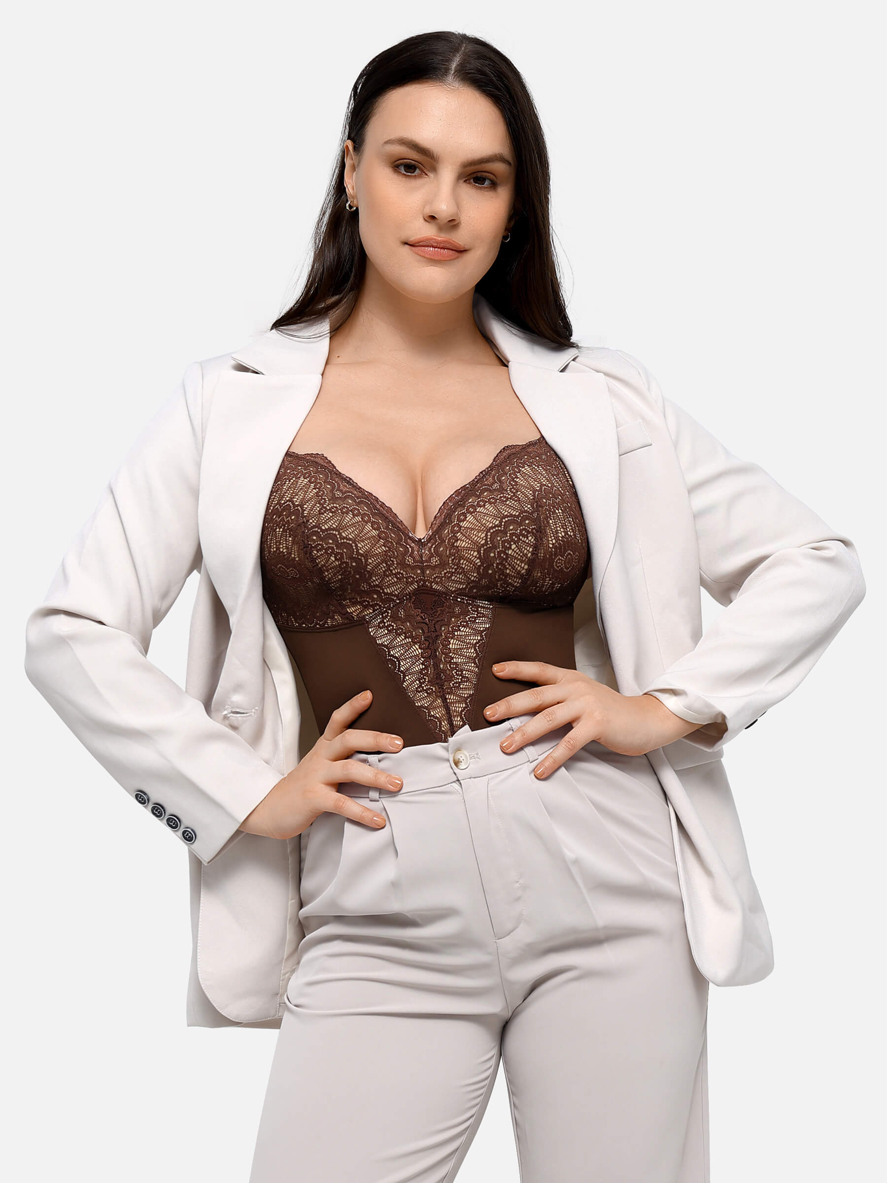 Shapevive Low-back Ultra-versatile Lace Bodysuit