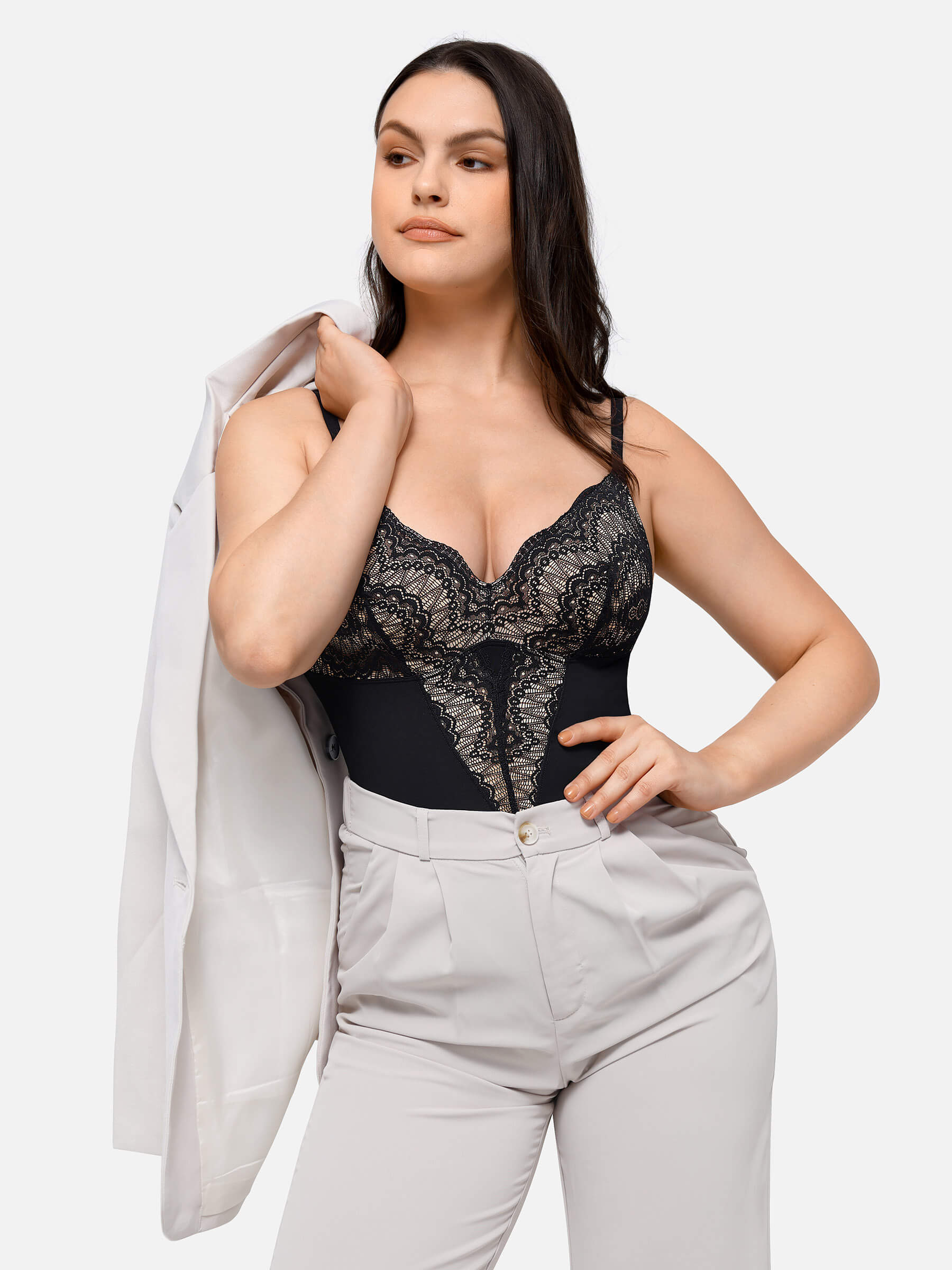 Shapevive Low-back Ultra-versatile Lace Bodysuit