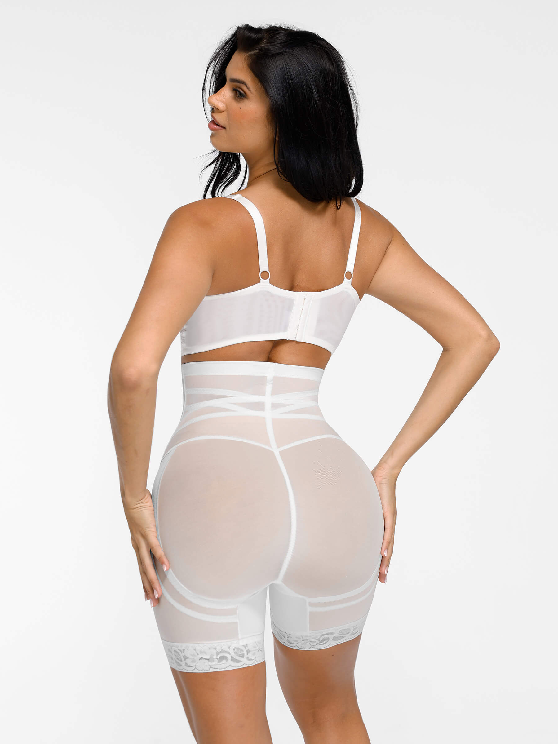 Shapevive Patterned Lace Breathable Shapewear Shorts