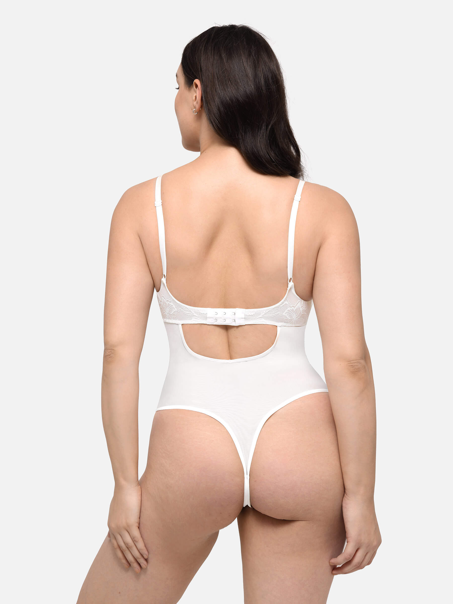 Shapevive Lace Shapewear Thong Shaping Bodysuit
