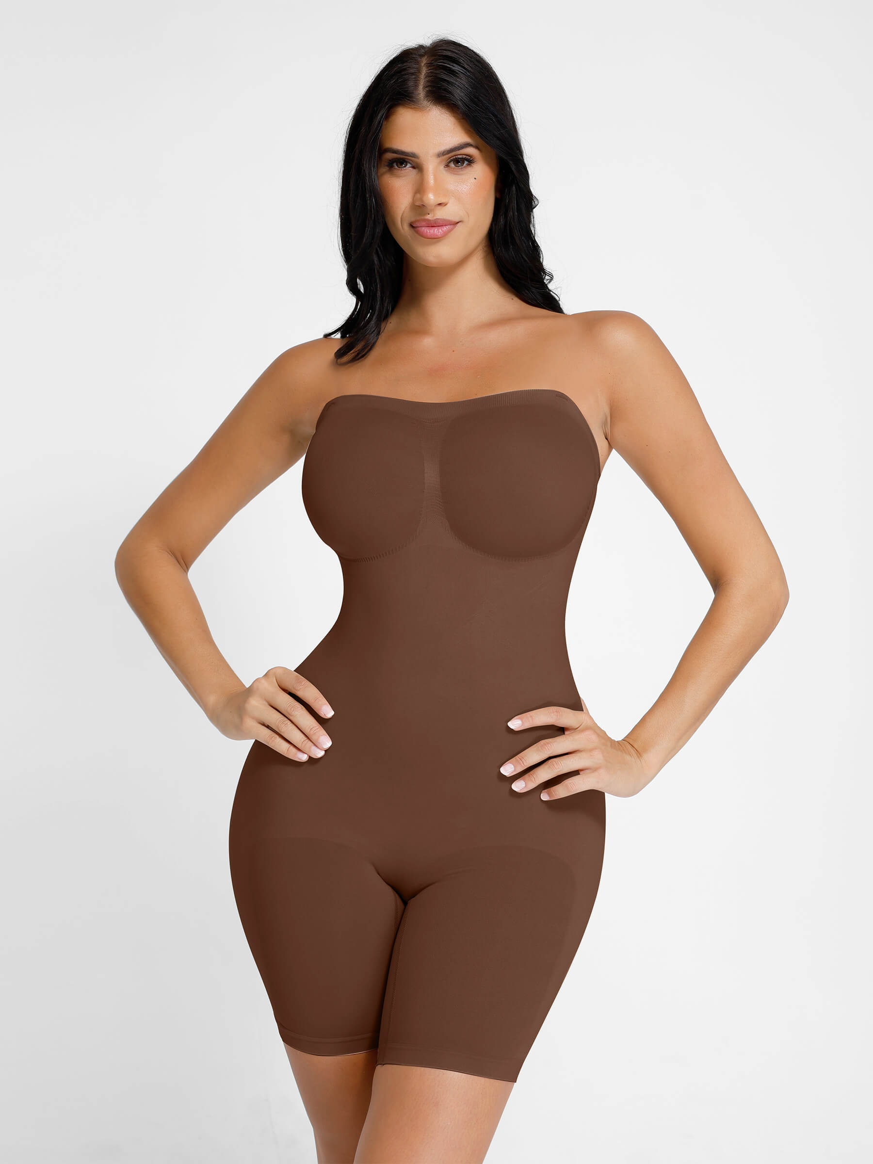 Shapevive Seamless Strapless Bodysuit with Removable Straps