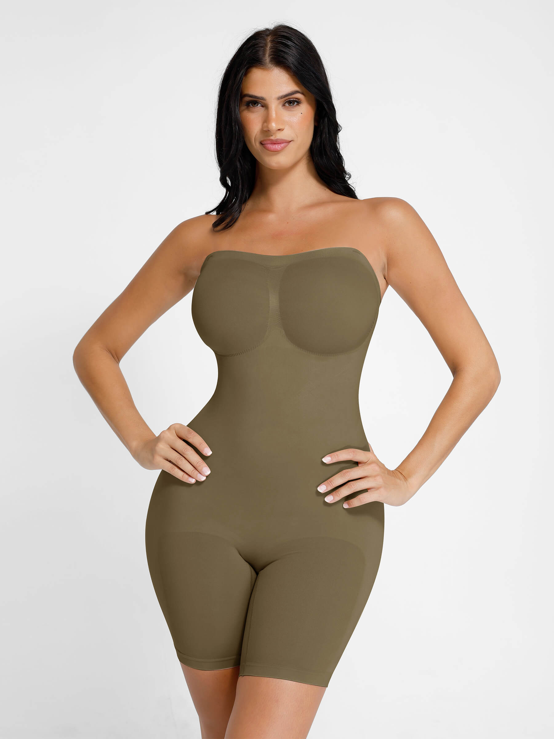Shapevive Seamless Strapless Bodysuit with Removable Straps