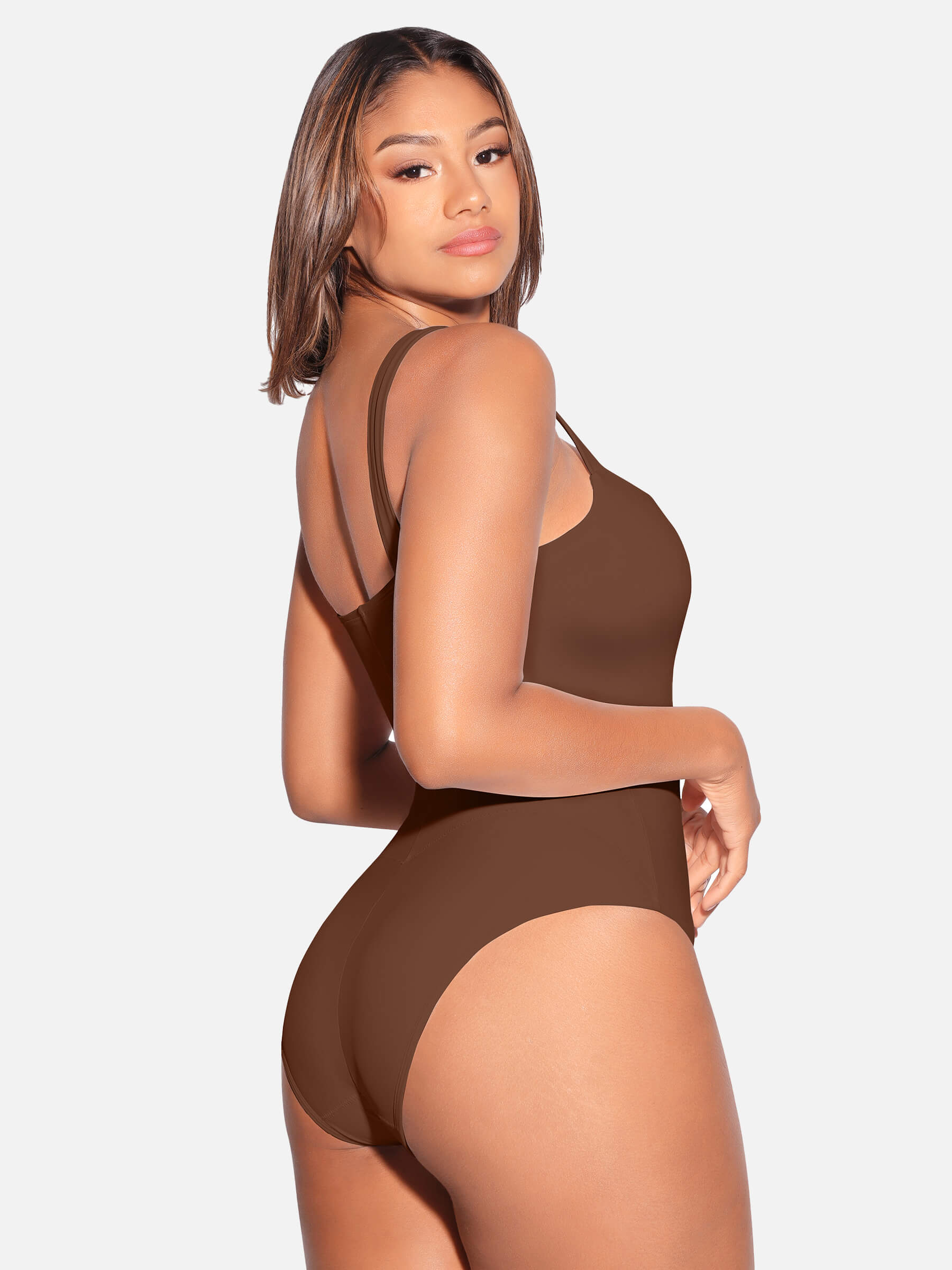 Shapevive Square Collar Elastic Outerwear Shape Bodysuit