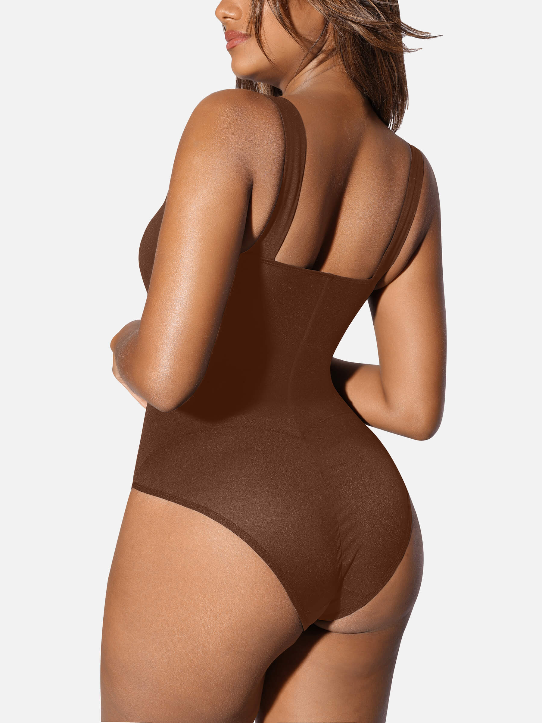 Shapevive Square Collar Elastic Outerwear Shape Bodysuit