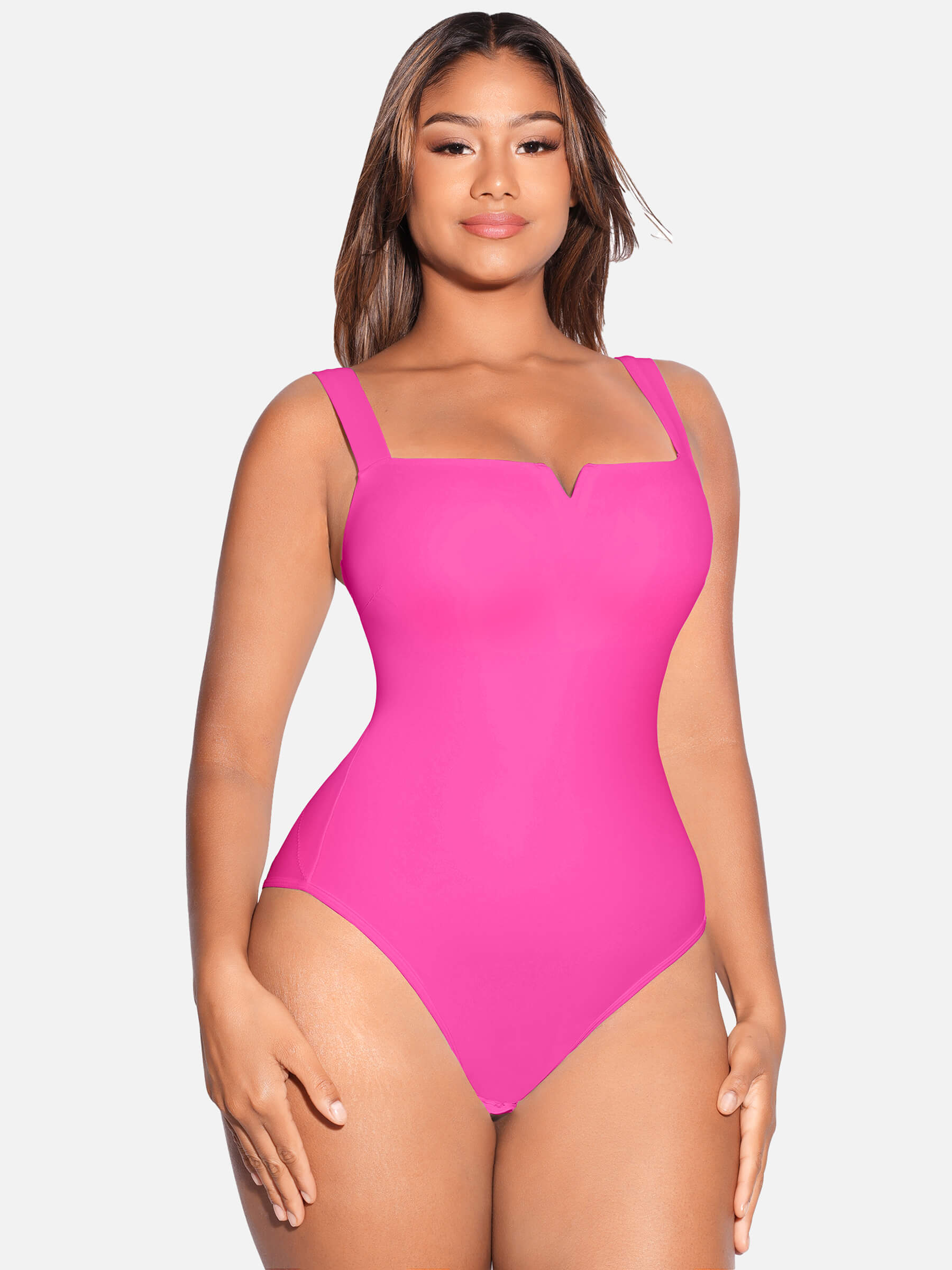 Shapevive Square Collar Elastic Outerwear Shape Bodysuit