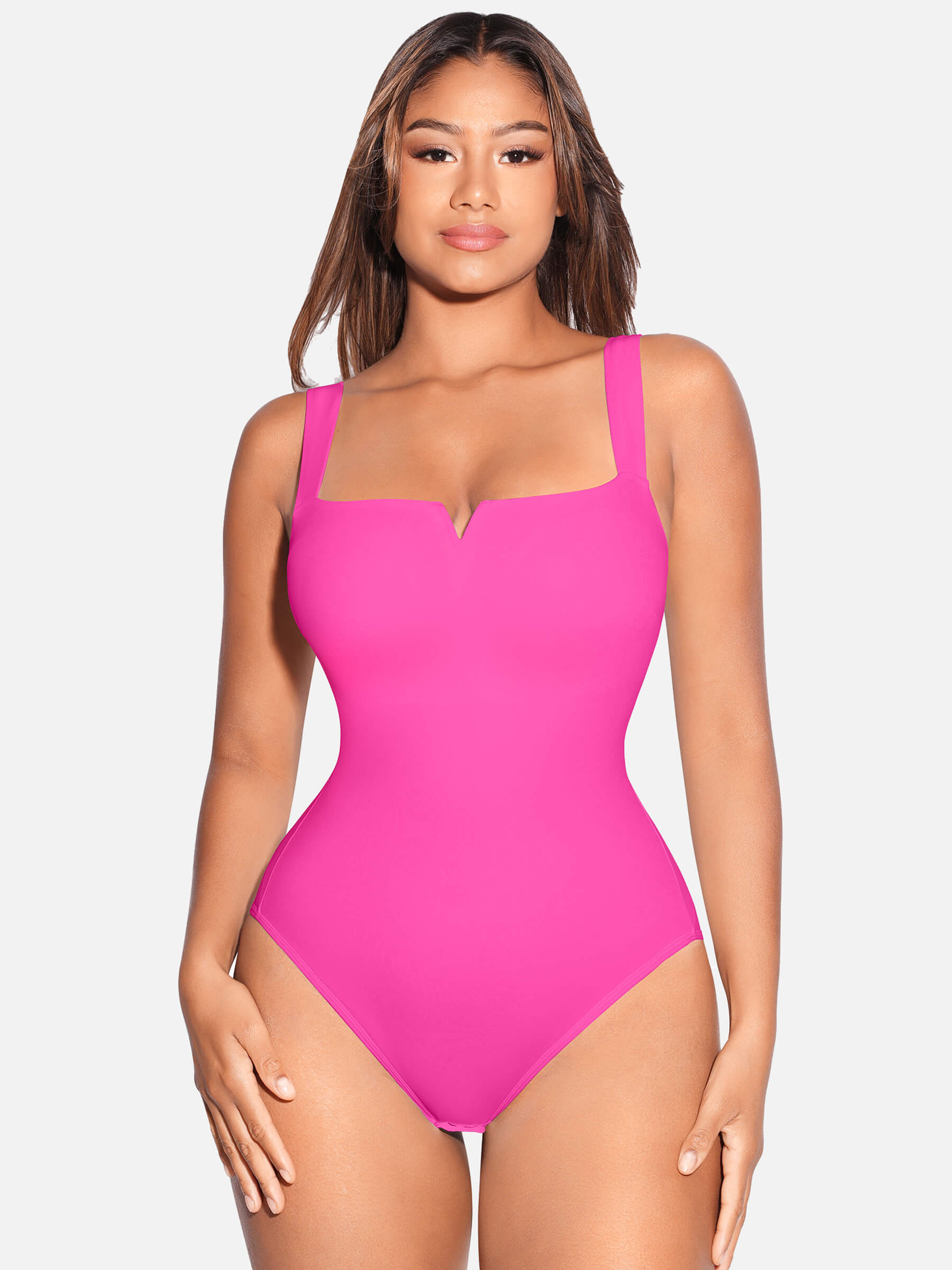 Shapevive Square Collar Elastic Outerwear Shape Bodysuit