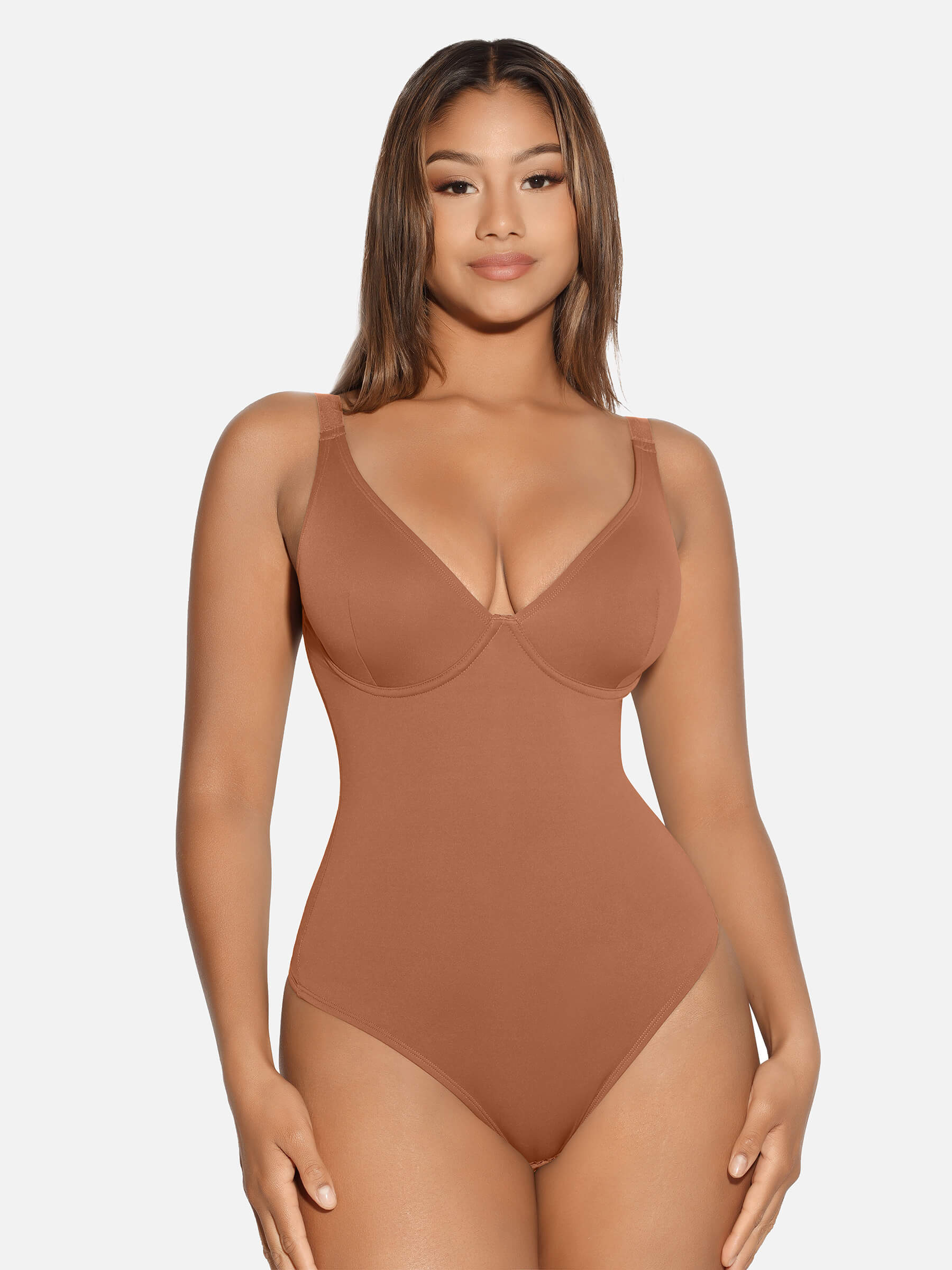 Shapevive V Neck Tummy Control Shaping Bodysuit