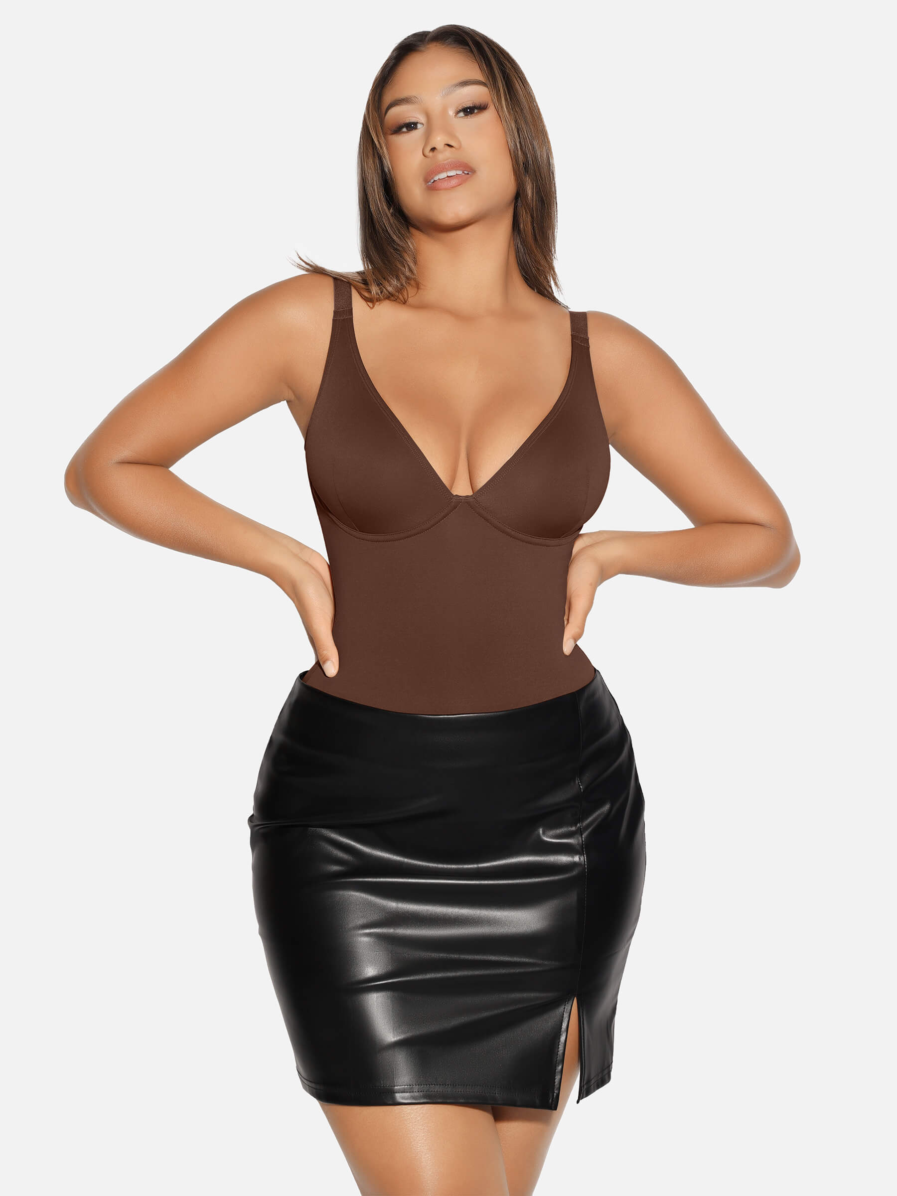 Shapevive V Neck Tummy Control Shaping Bodysuit