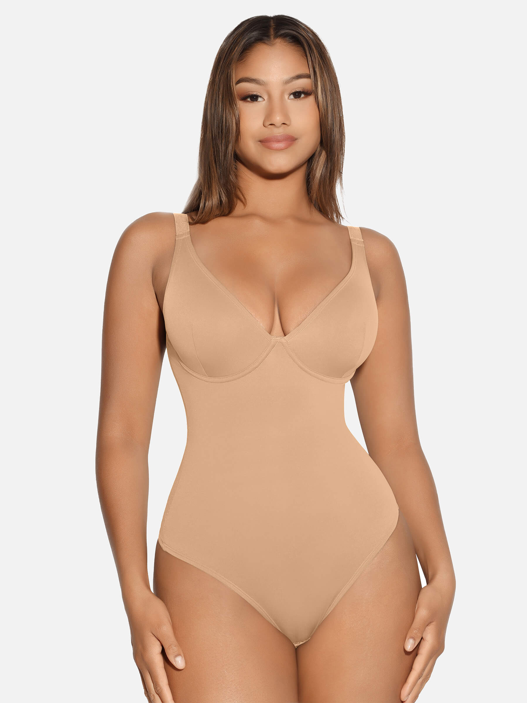 Shapevive V Neck Tummy Control Shaping Bodysuit