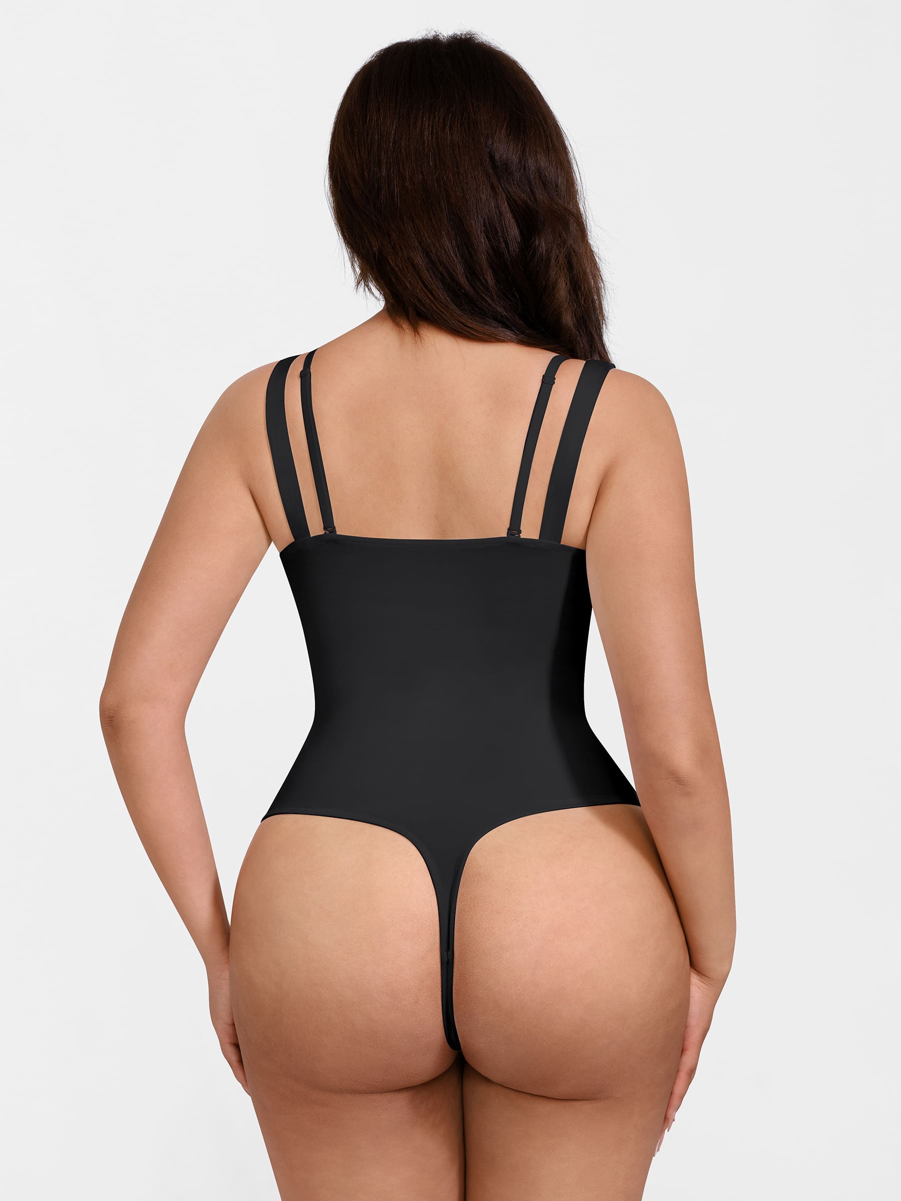 Shapevive Lace-Trimmed Deep V Bodysuit