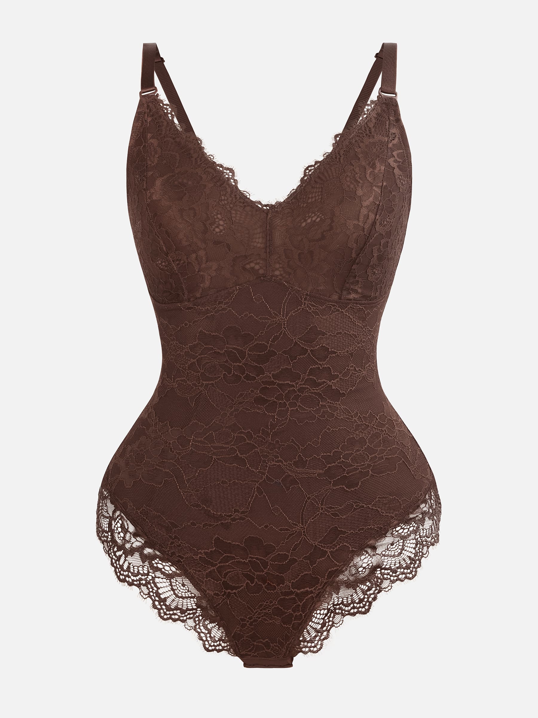 Shapevive Lace V Neck Full Bodysuit Underwear