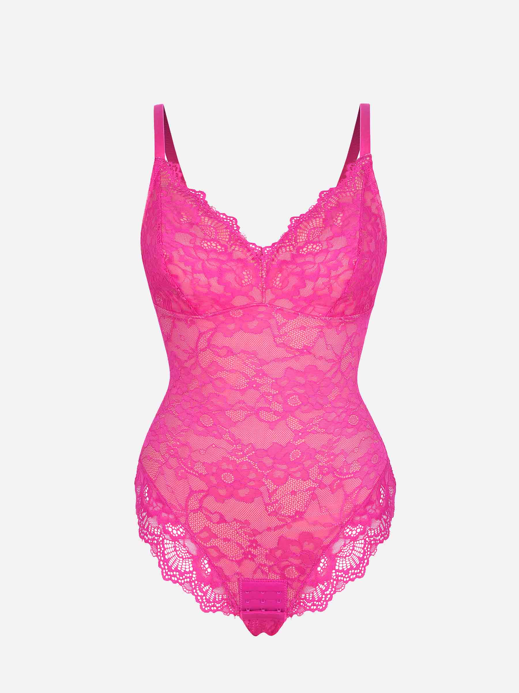 Shapevive Lace V Neck Full Bodysuit Underwear