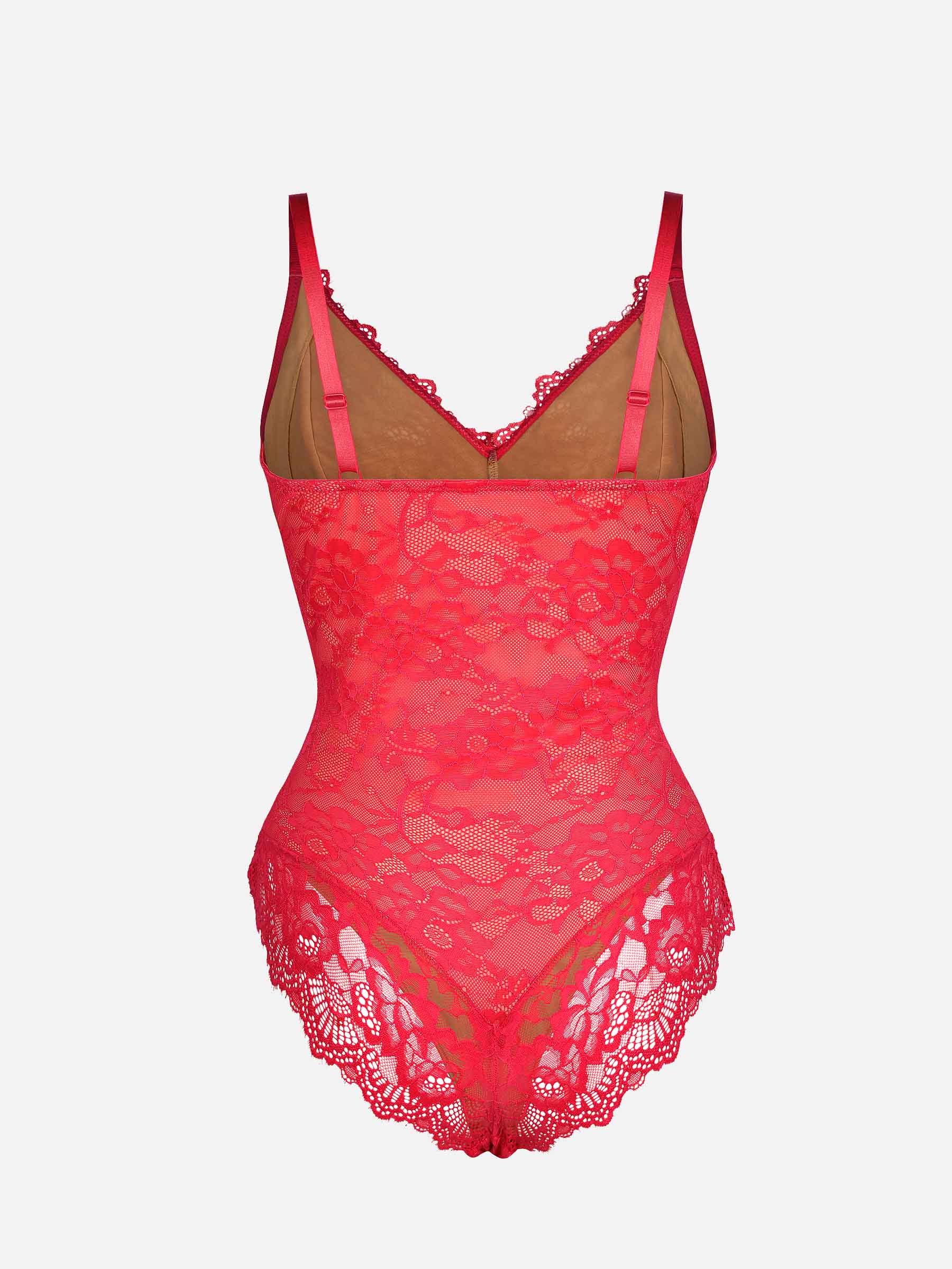 Shapevive Lace V Neck Full Bodysuit