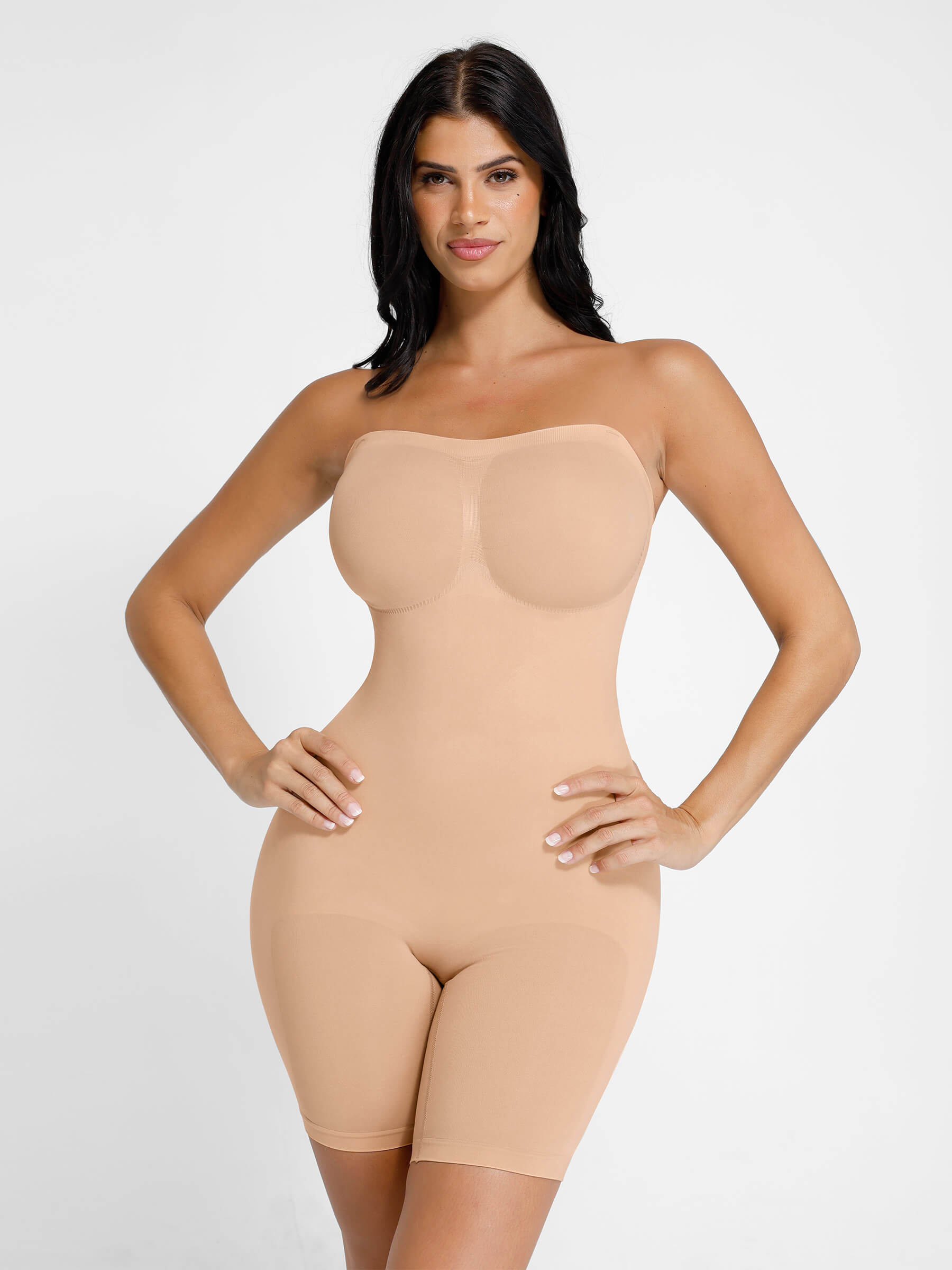 Shapevive Seamless Strapless Bodysuit with Removable Straps