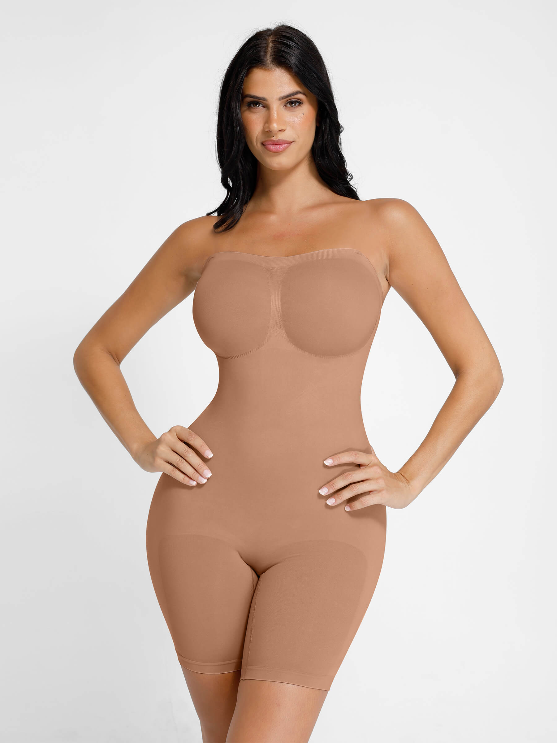 Shapevive Seamless Strapless Bodysuit with Removable Straps