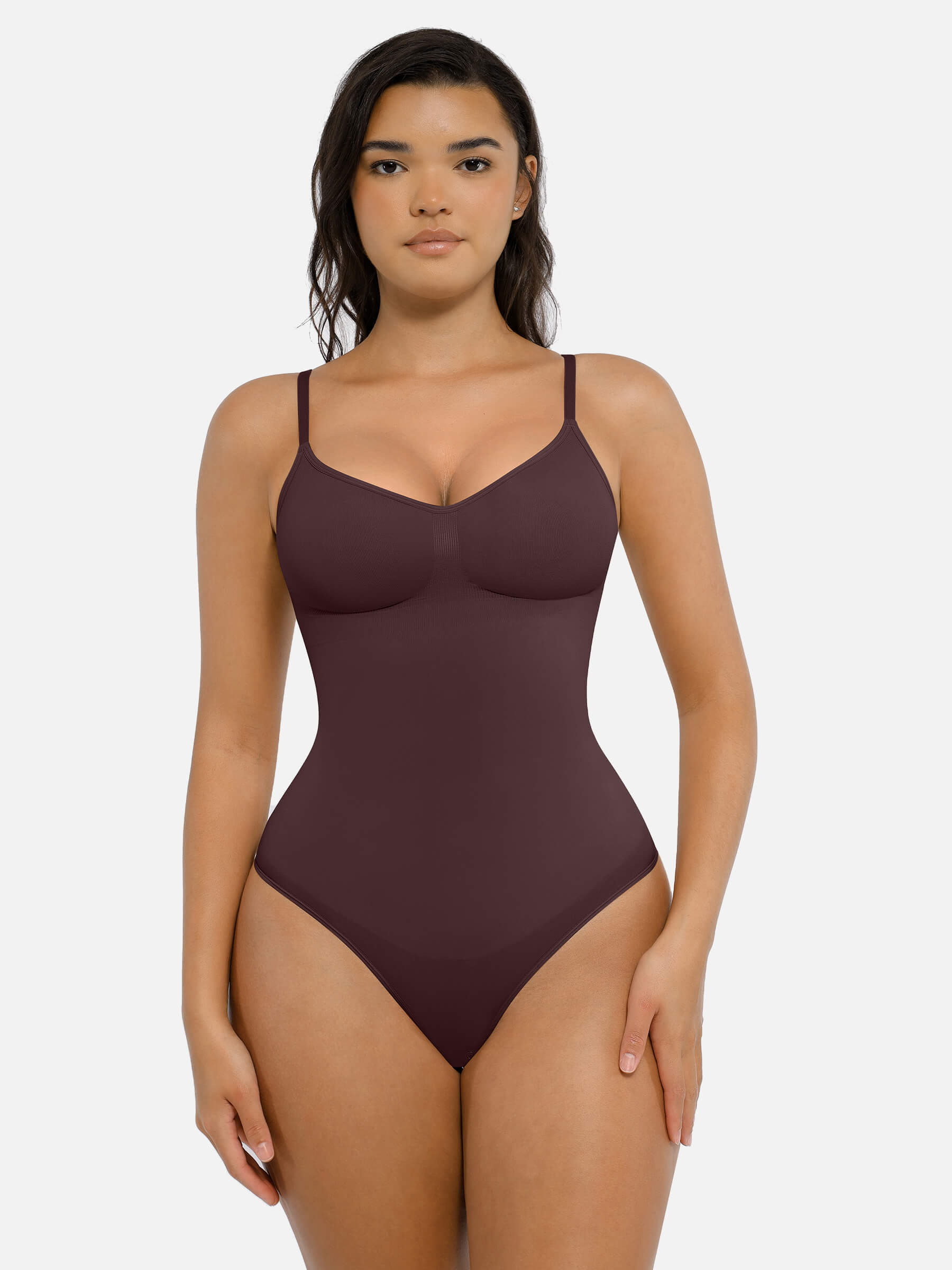 Shapevive Tummy Control Seamless Thong Bodysuit