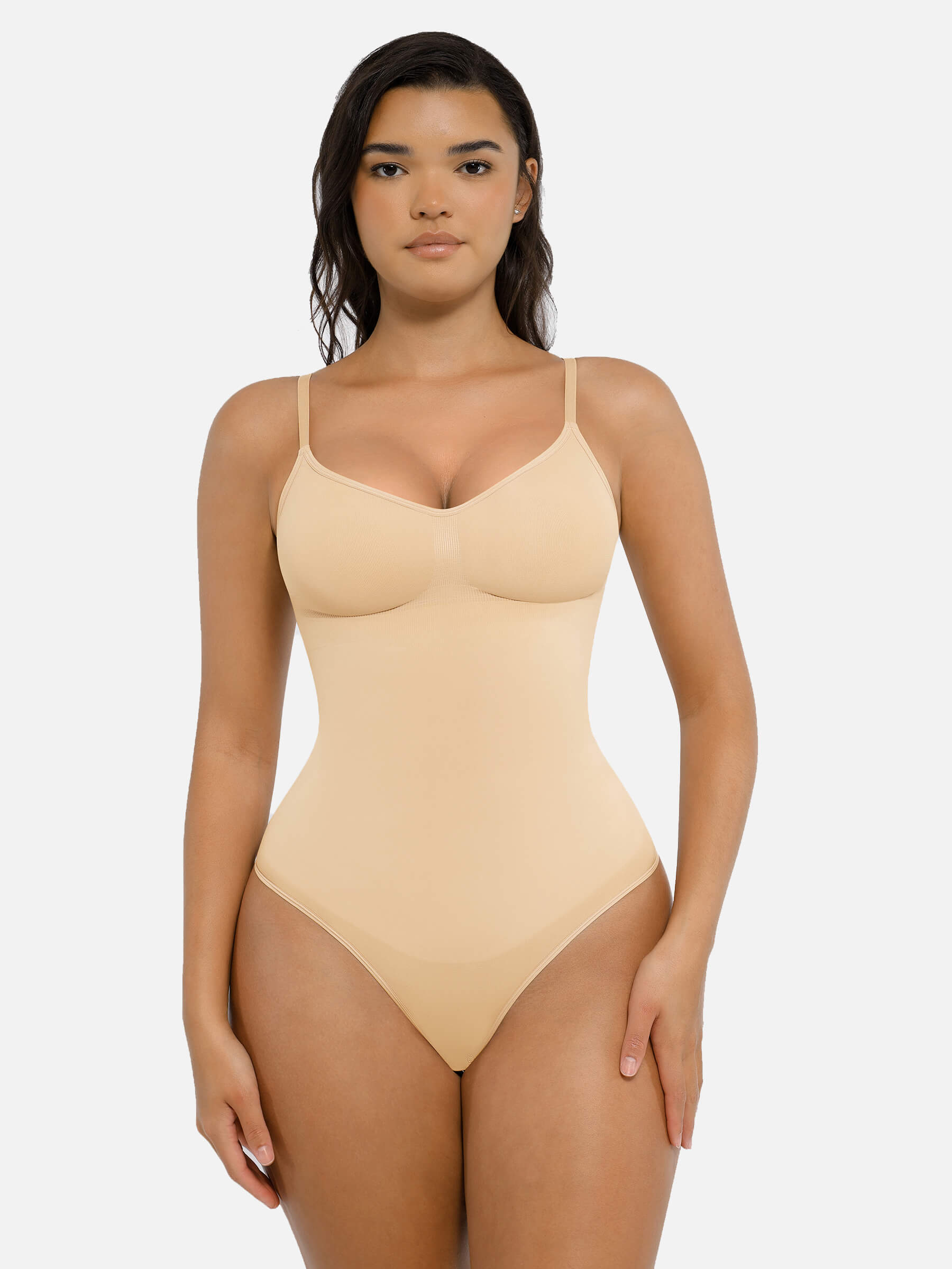 Shapevive Tummy Control Seamless Thong Bodysuit