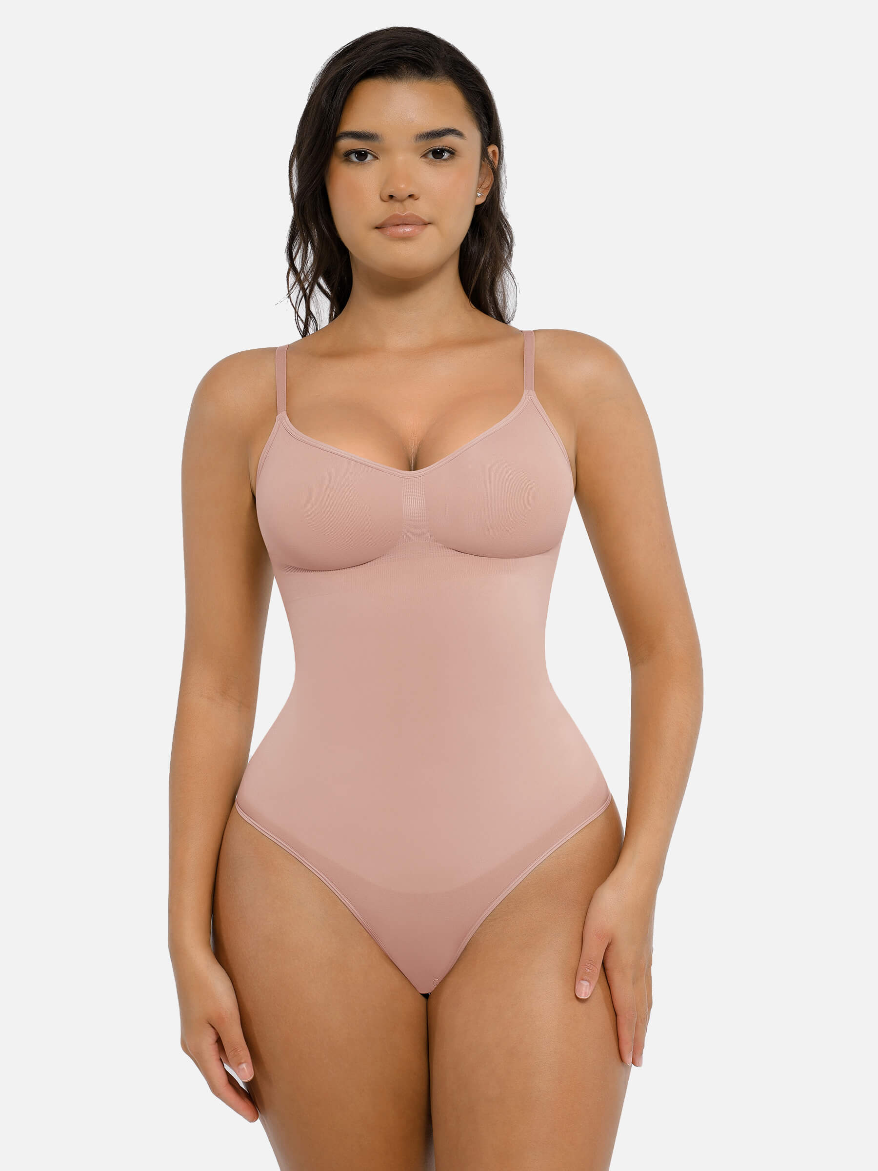 Shapevive Tummy Control Seamless Thong Bodysuit