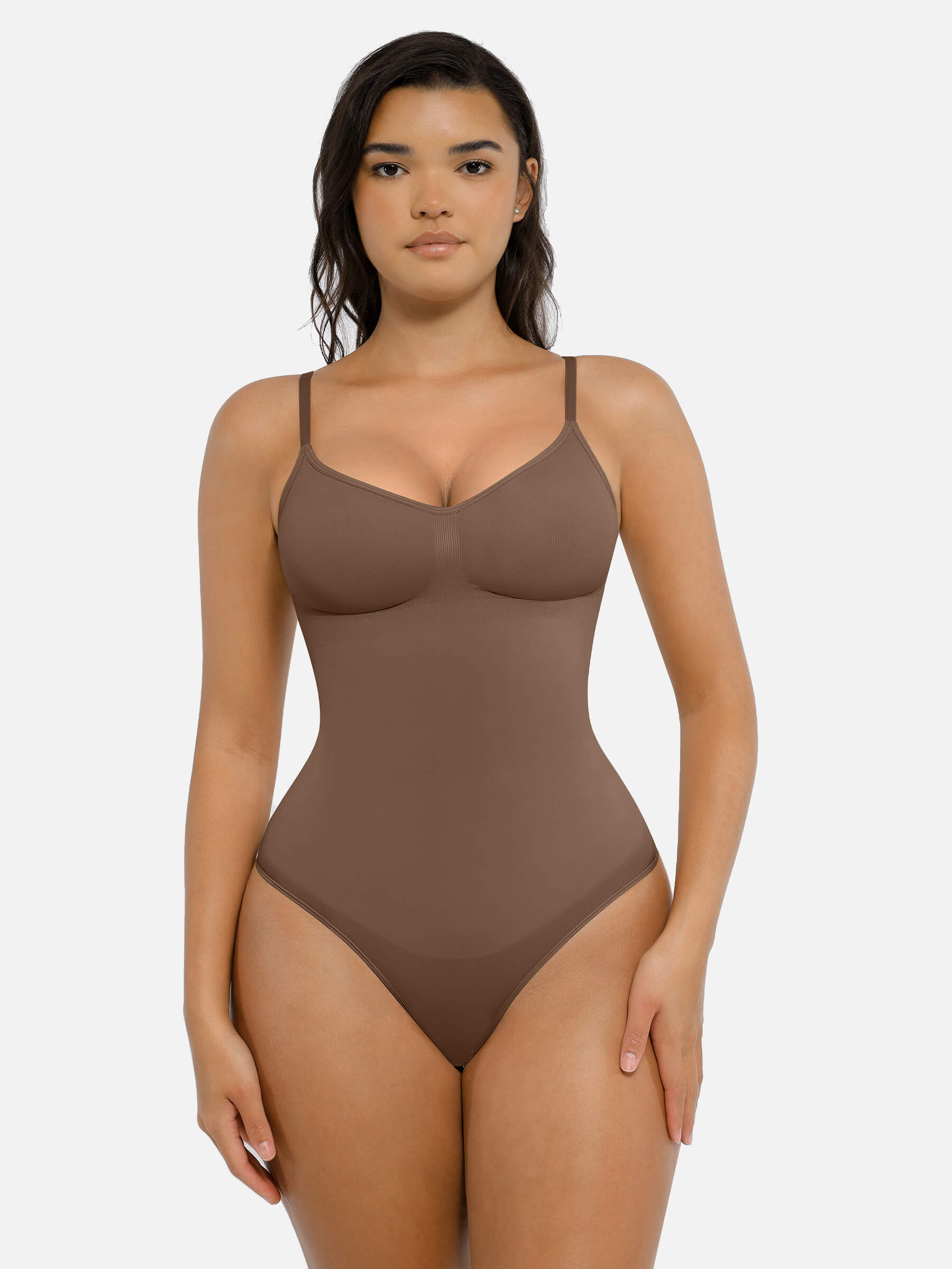 Shapevive Tummy Control Seamless Thong Bodysuit