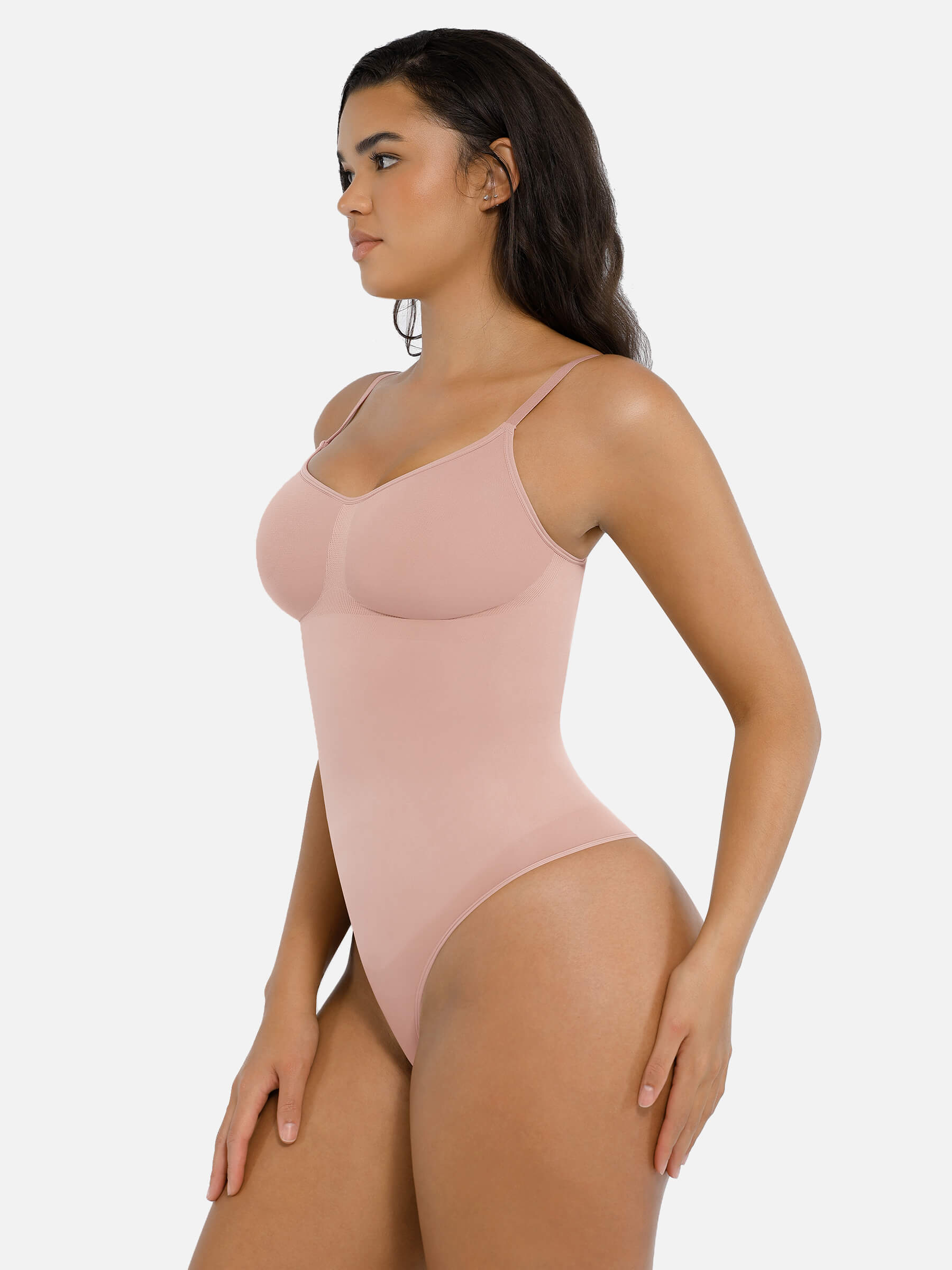 Shapevive Tummy Control Seamless Thong Bodysuit