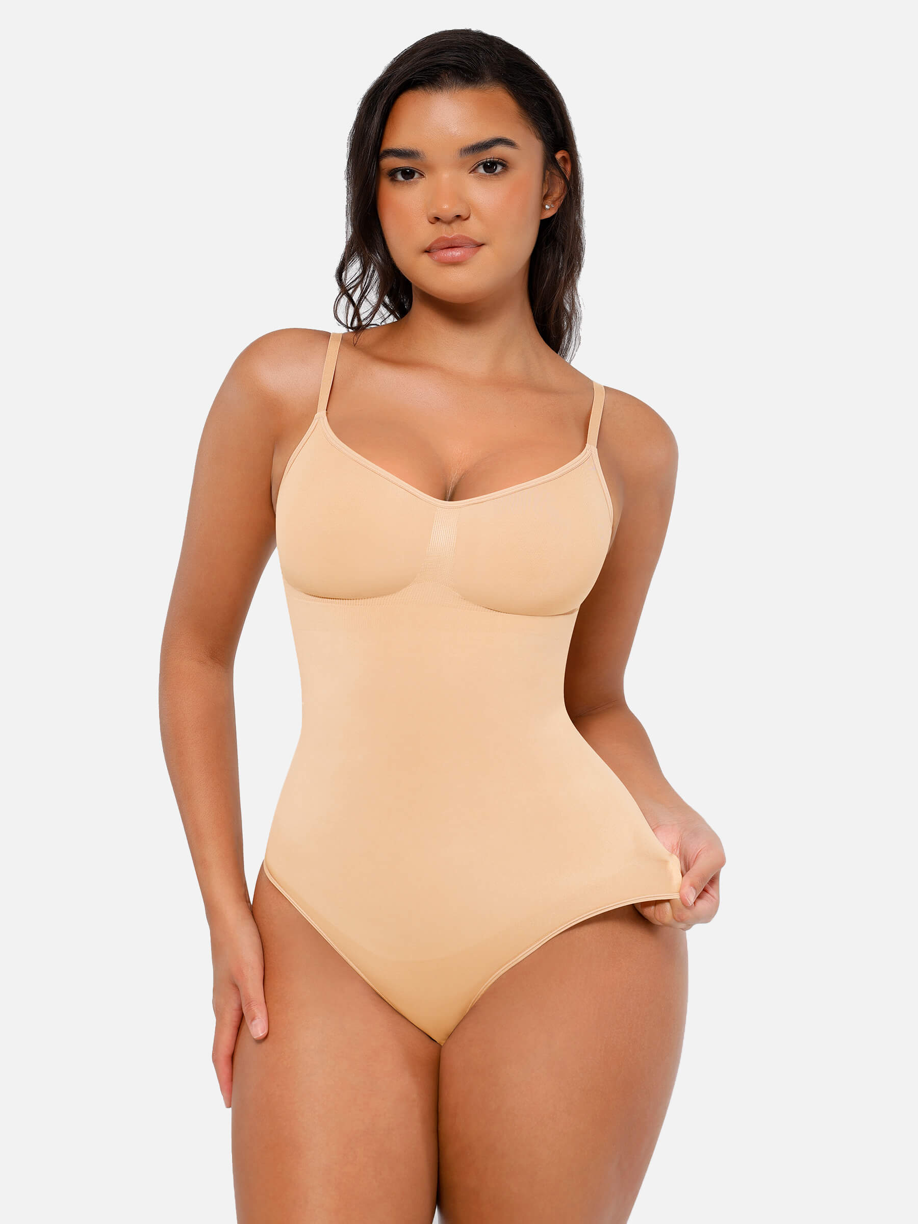 Shapevive Tummy Control Seamless Thong Bodysuit