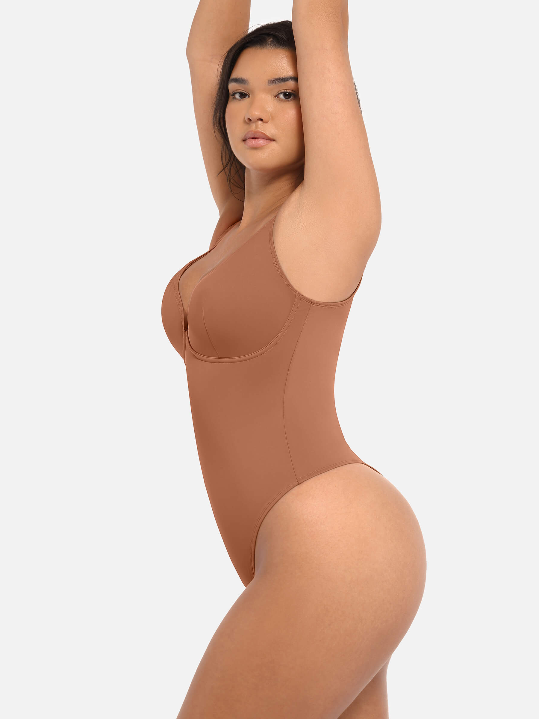 Shapevive Deep V Neck Tummy Control Shapewear Bodysuit