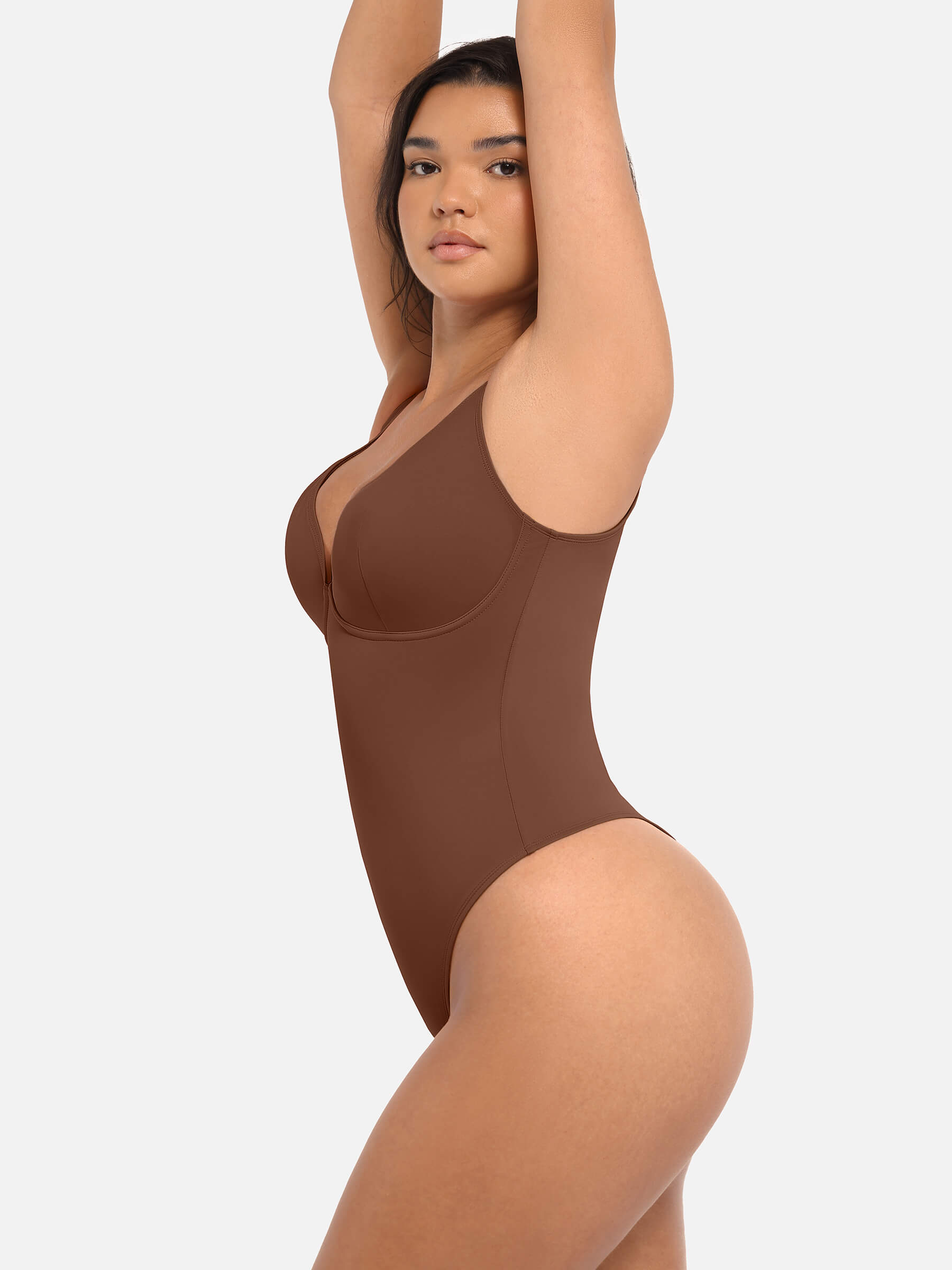 Shapevive Deep V Neck Tummy Control Shapewear Bodysuit