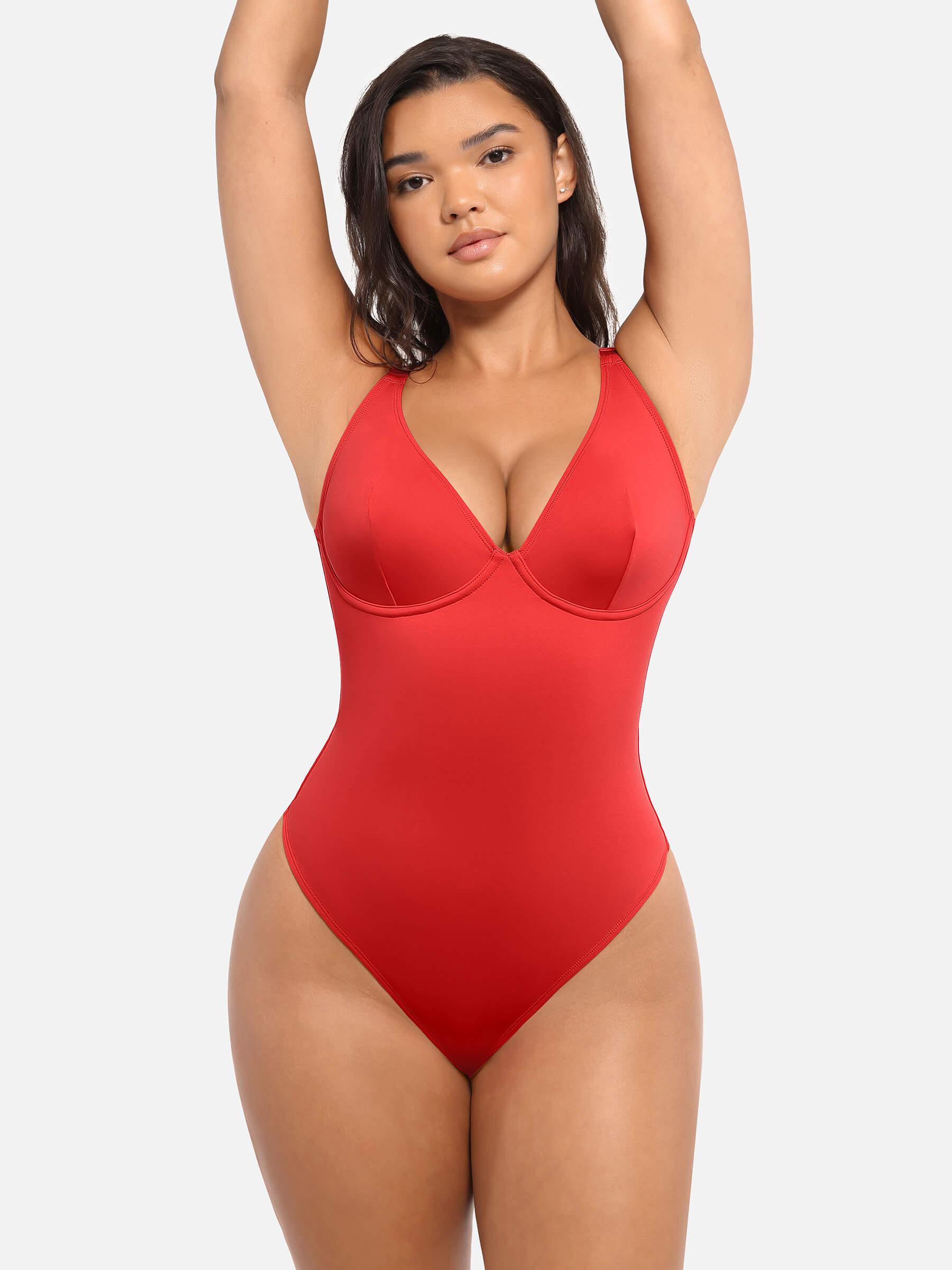 Shapevive V Neck Tummy Control Bodysuit