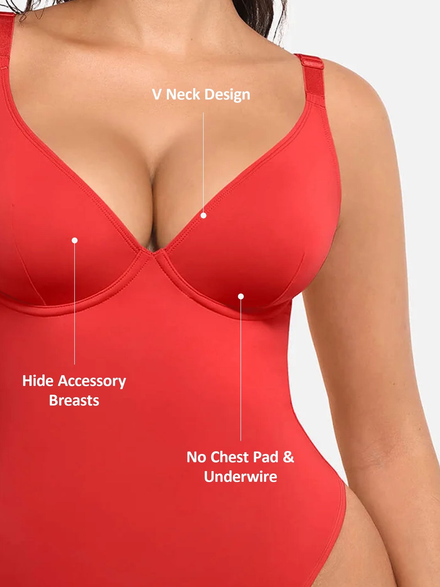 Shapevive V Neck Tummy Control Bodysuit