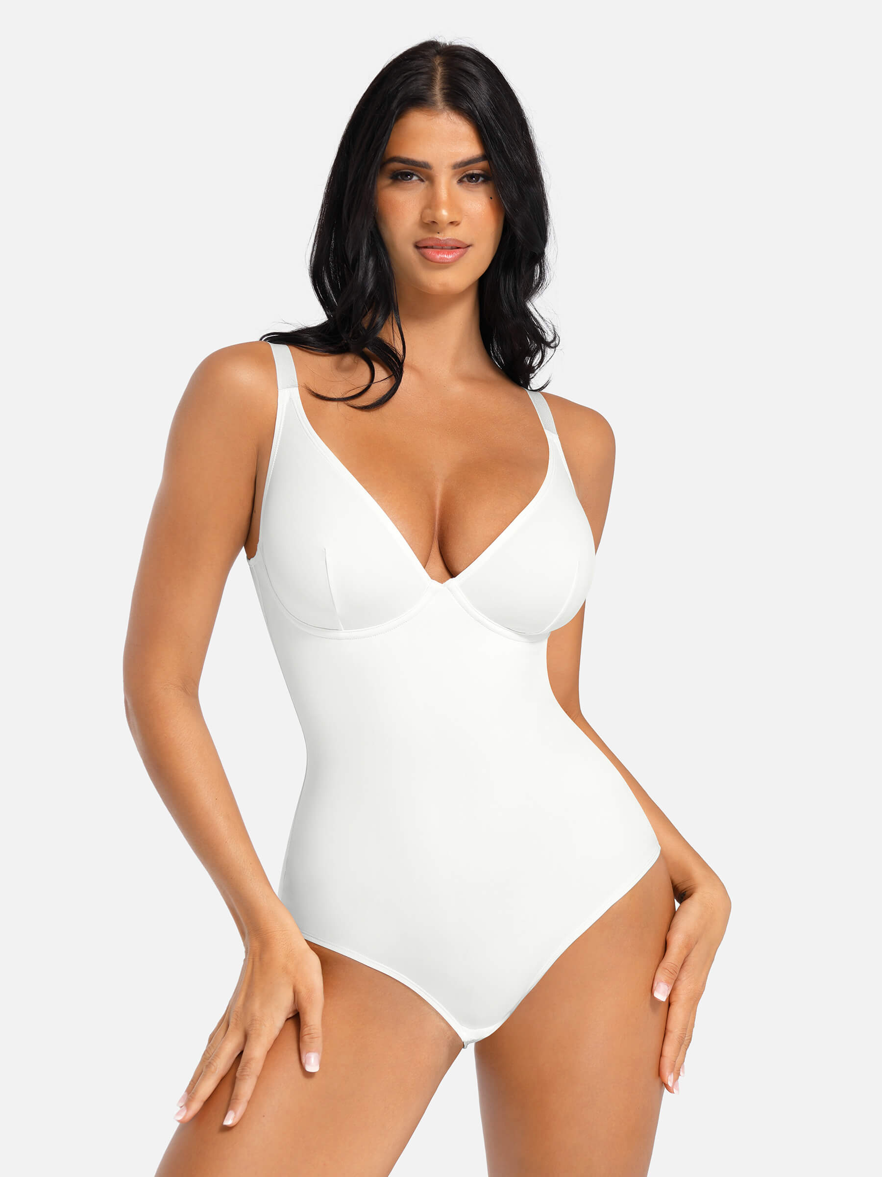 Shapevive V Neck Tummy Control Bodysuit
