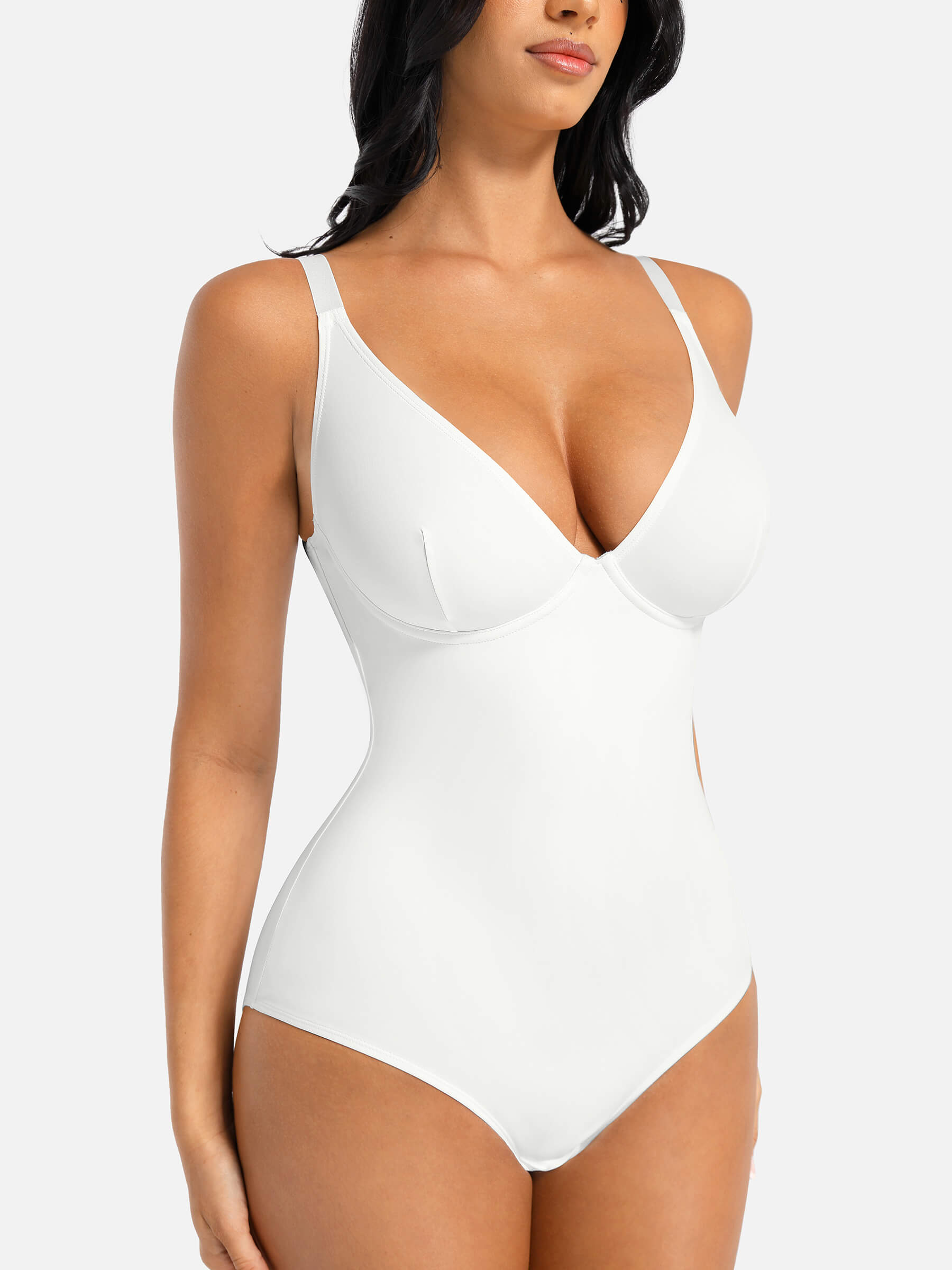 Shapevive V Neck Tummy Control Bodysuit