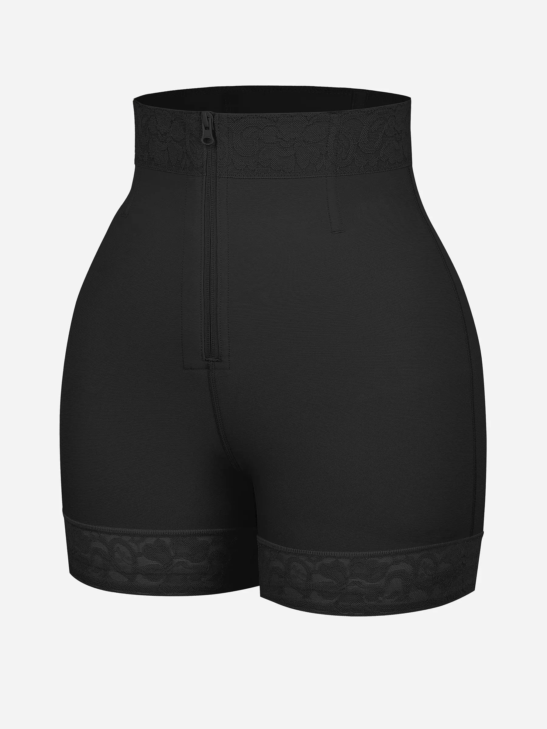 Shapevive Tummy Control Shaping Shorts Butt Lifter with Clasps and Zipper