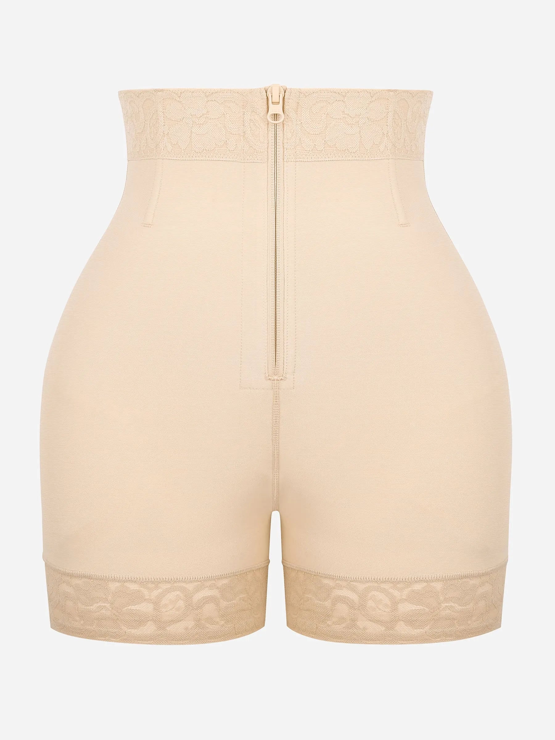 Shapevive Tummy Control Shaping Shorts Butt Lifter with Clasps and Zipper