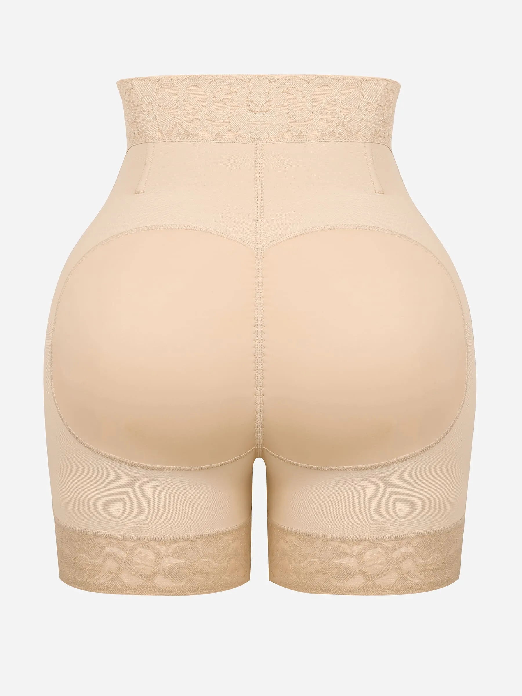 Shapevive Tummy Control Shaping Shorts Butt Lifter with Clasps and Zipper