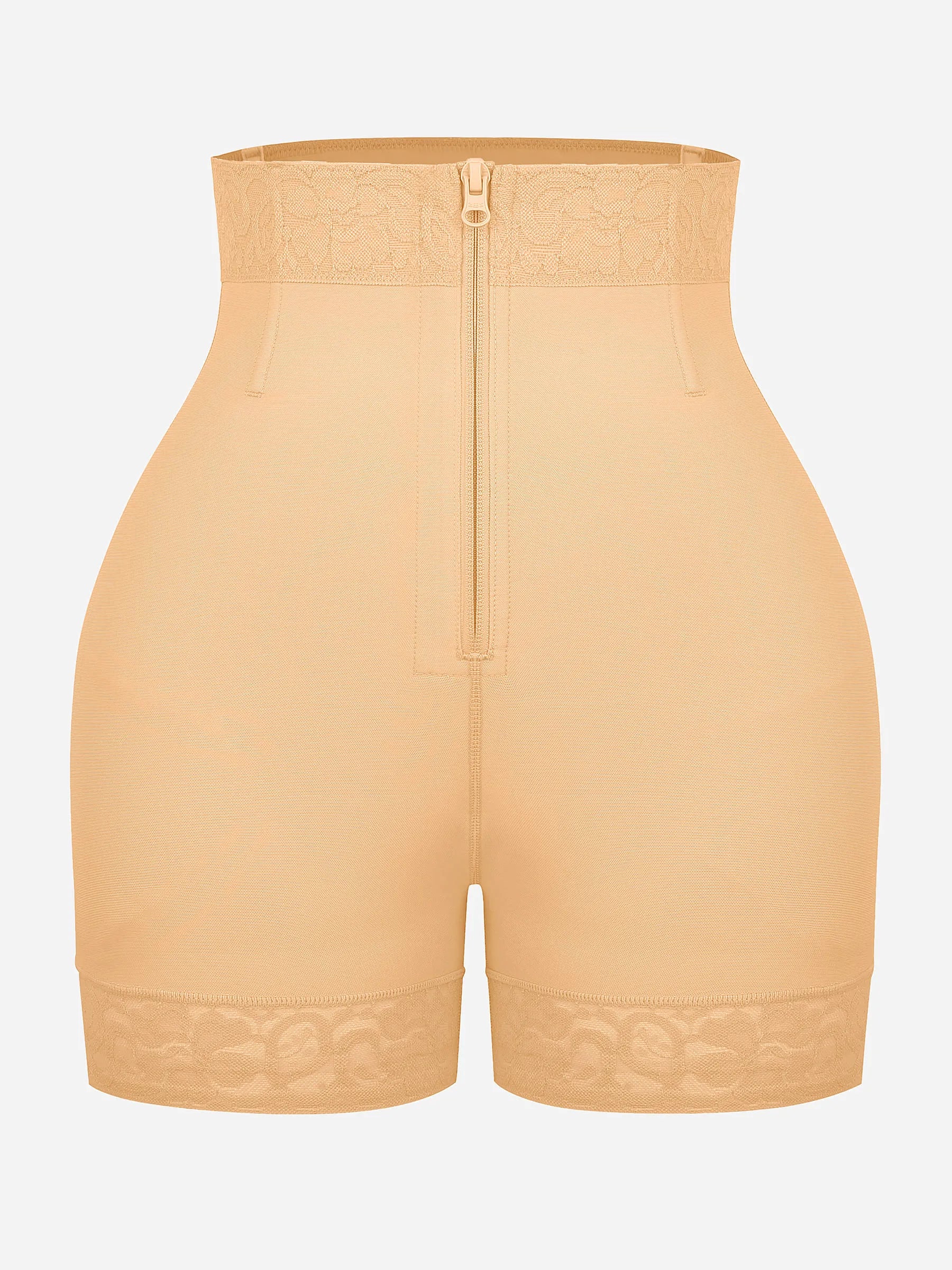 Shapevive Tummy Control Shaping Shorts Butt Lifter with Clasps and Zipper