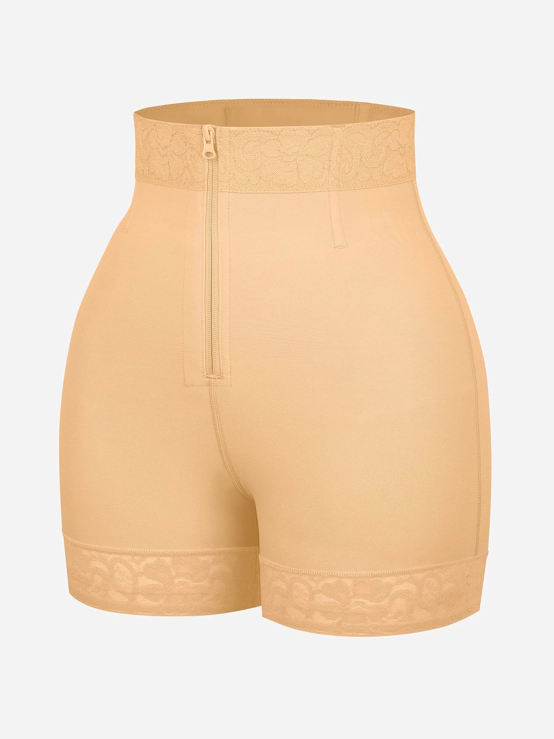 Shapevive Tummy Control Shaping Shorts Butt Lifter with Clasps and Zipper
